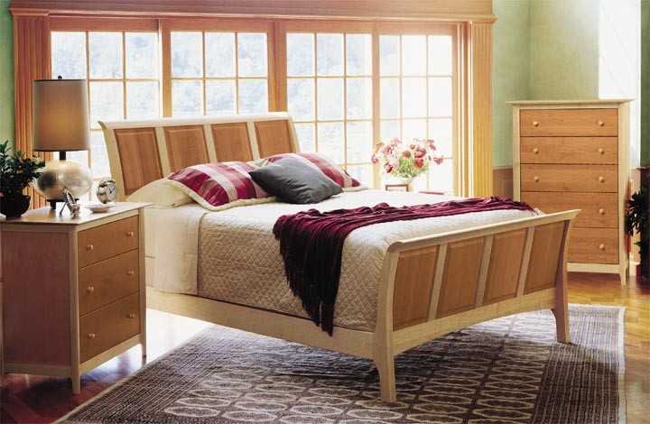 Copeland Sarah Sleigh Twin Bed with High Headboard