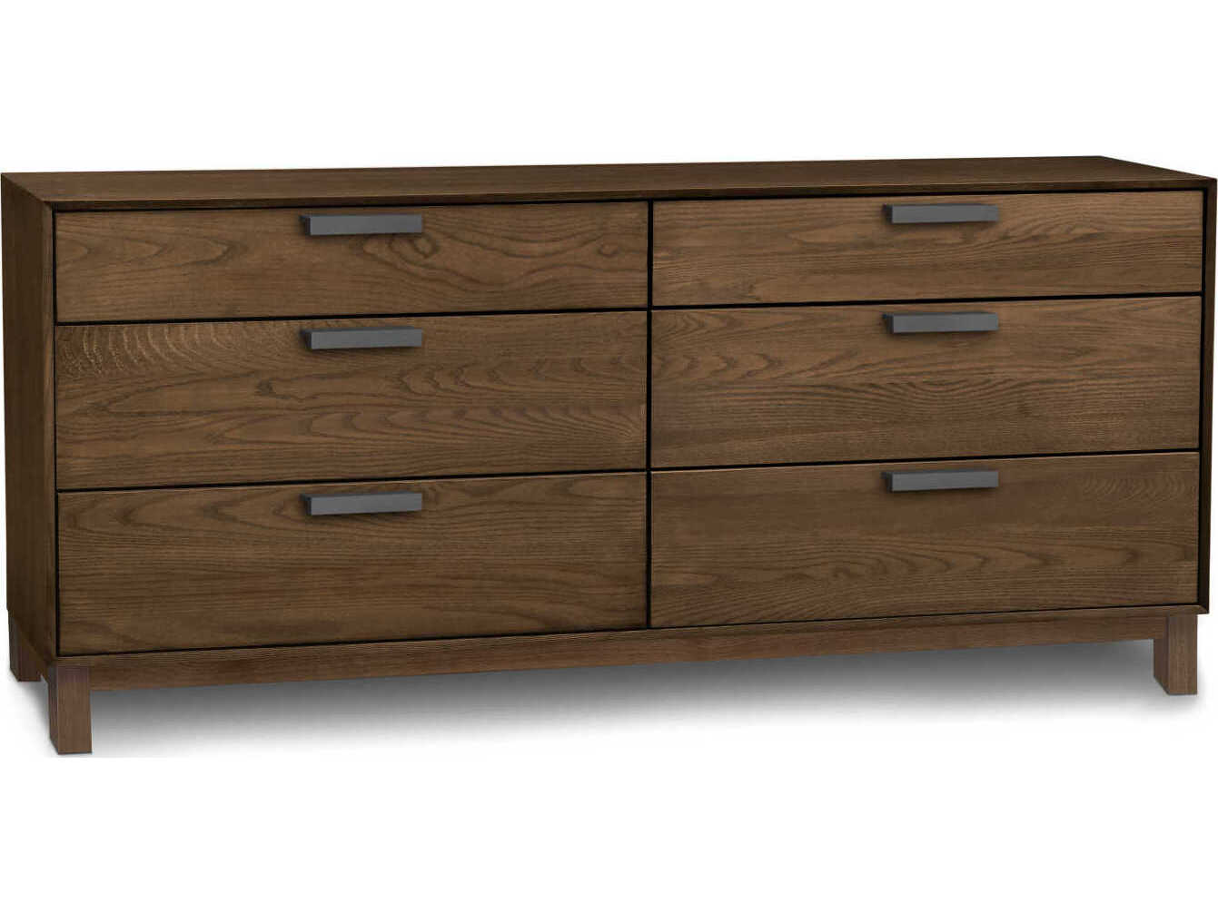 Copeland Savoy 6-Drawers Brown Walnut Wood Double Dresser