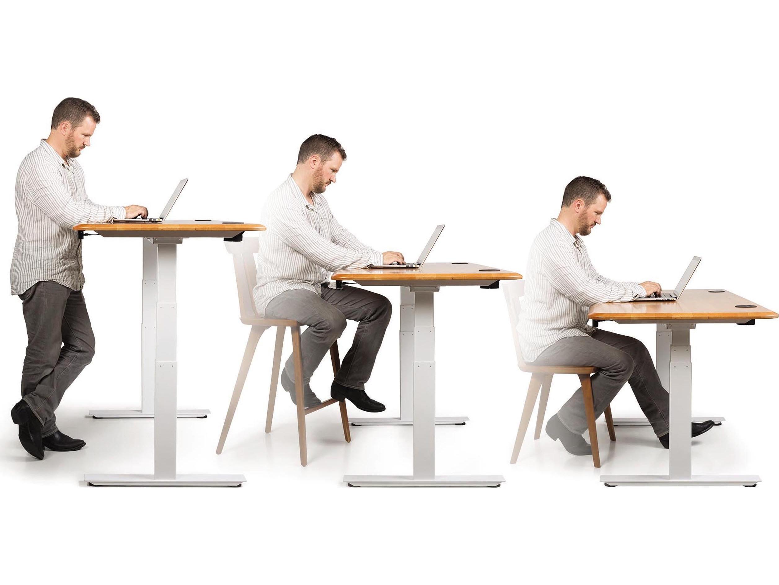 Copeland Invigo Brown Cherry Wood Height Adjustable & Standing Desks