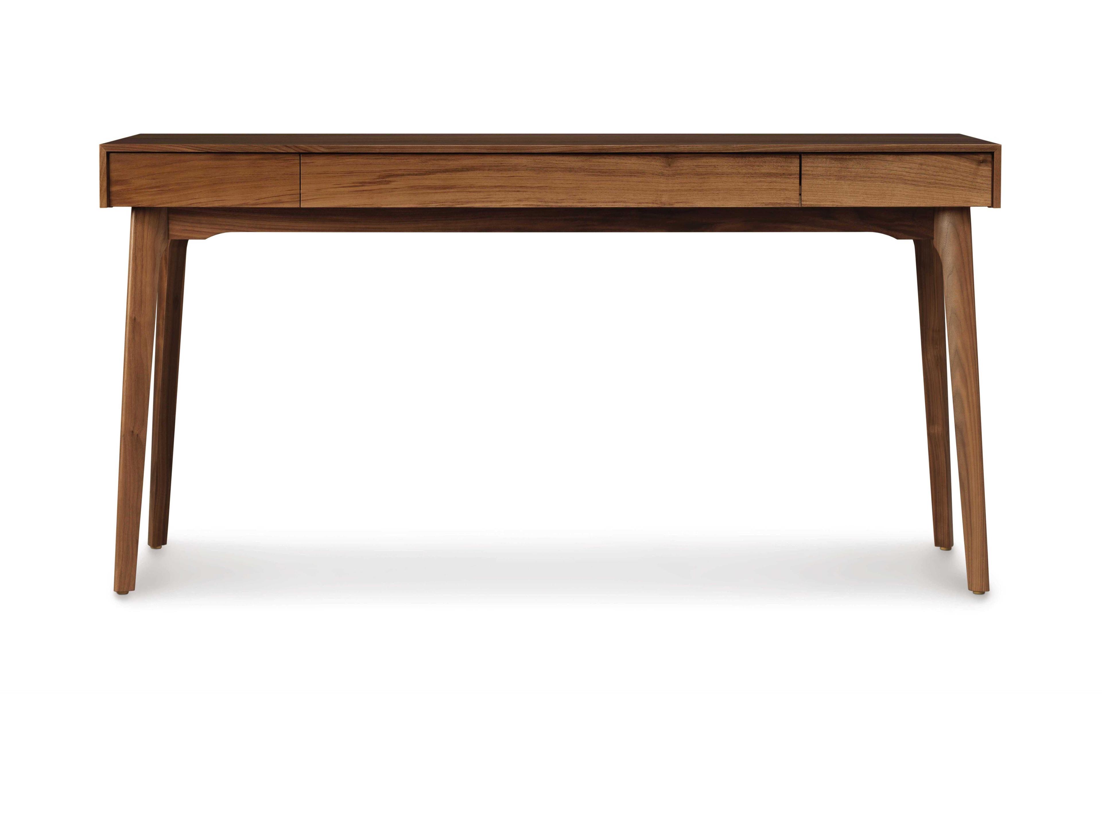 Copeland Catalina Natural Walnut Brown Solid Wood Computer Desk