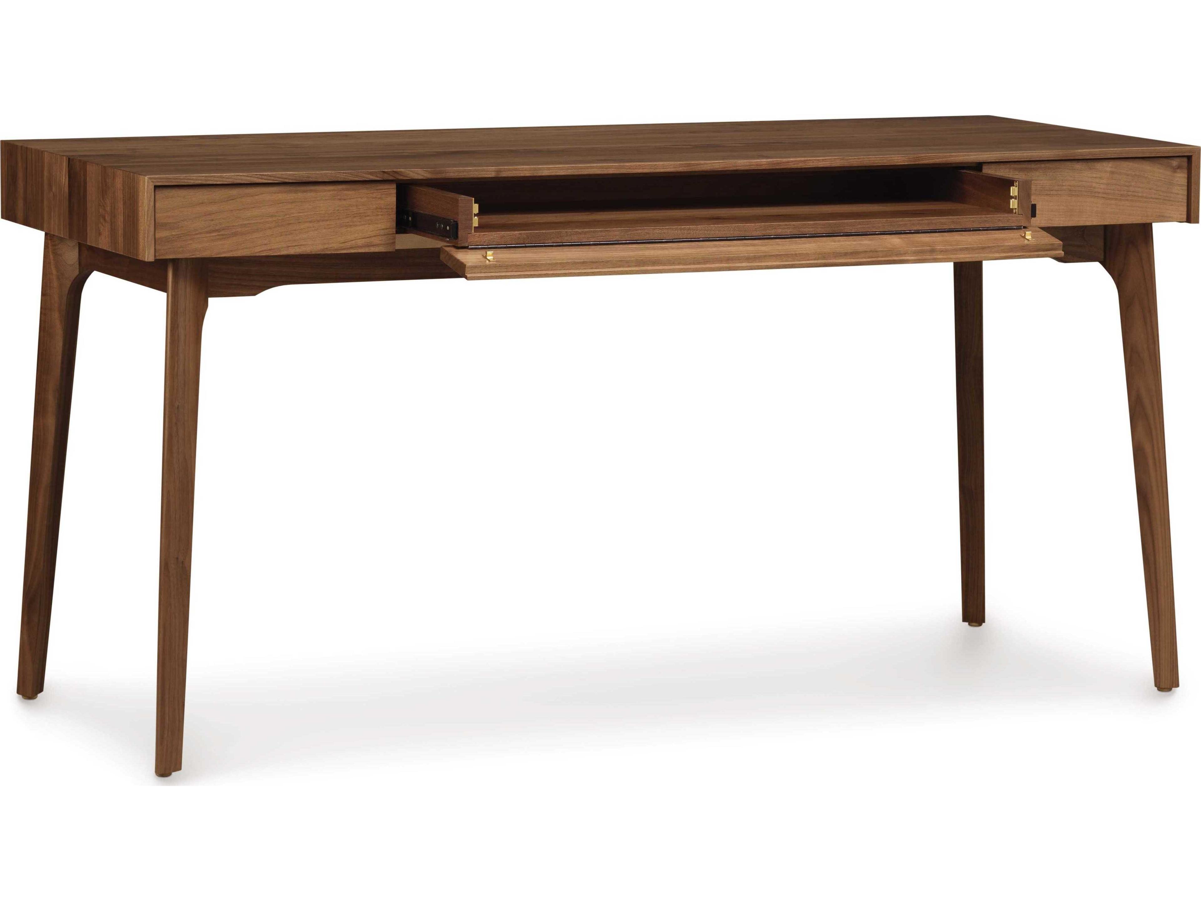 Copeland Catalina Natural Walnut Brown Solid Wood Computer Desk
