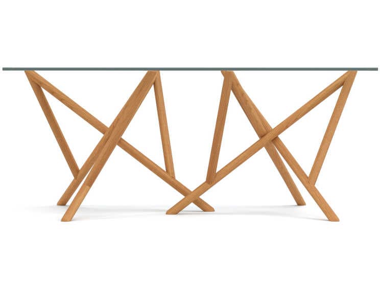 Copeland Baton Rectangular Glass Dining Table