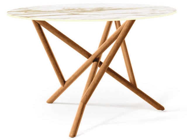 Copeland Baton Round Stone Dining Table