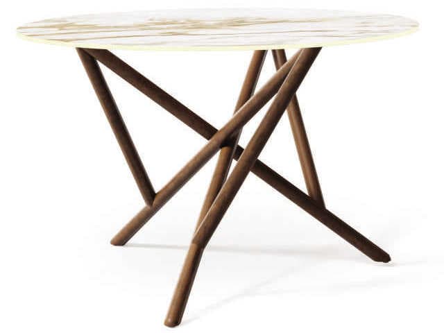 Copeland Baton Round Stone Dining Table