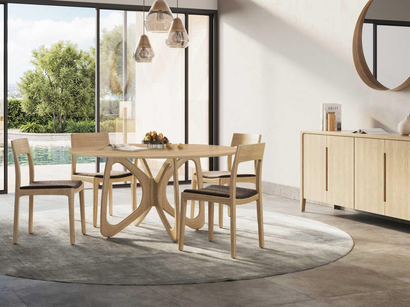 Copeland Butterfly Round Wood Dining Table