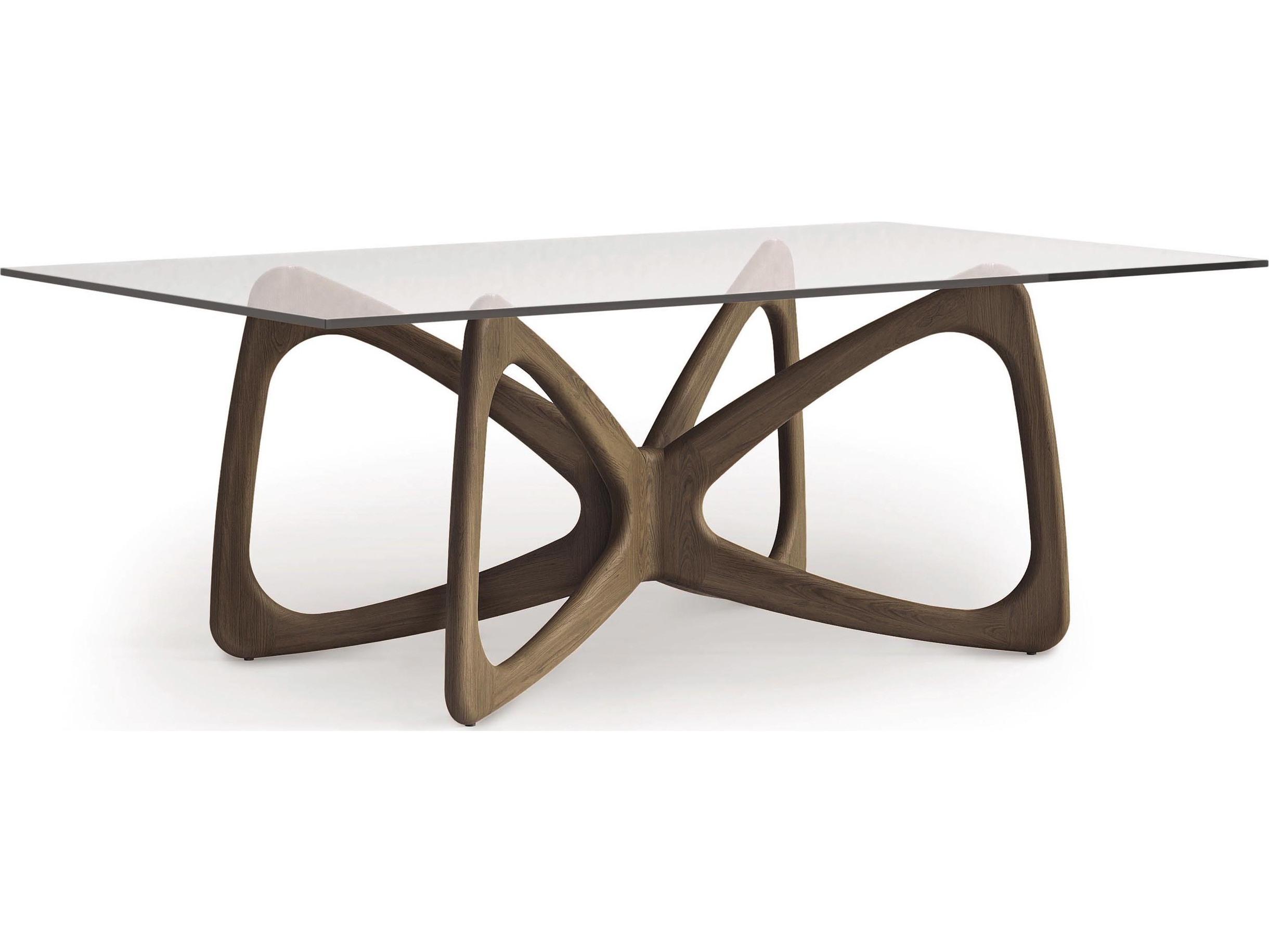 Copeland Butterfly Rectangular Glass Dining Table