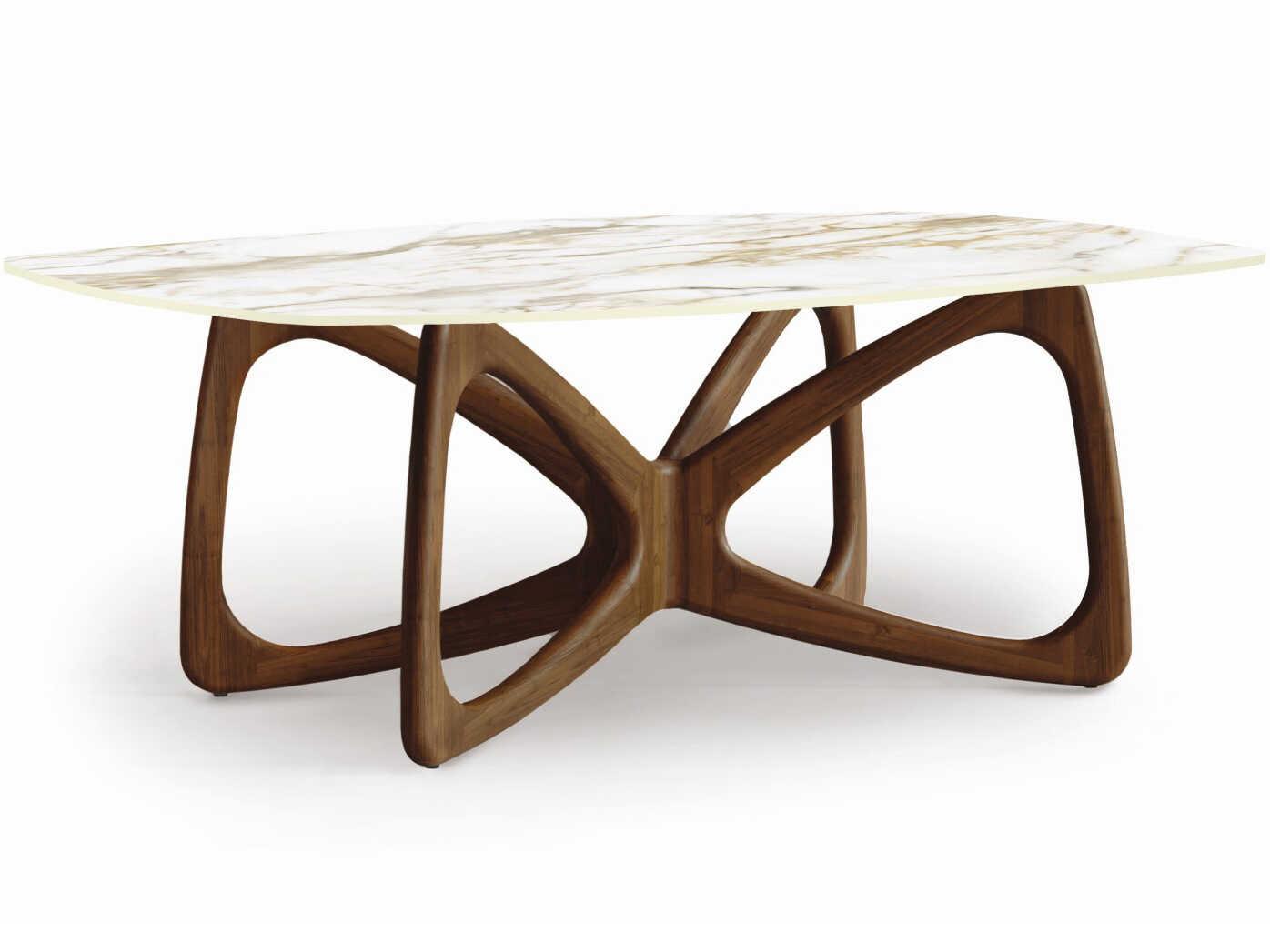 Copeland Butterfly Rectangular Stone Dining Table