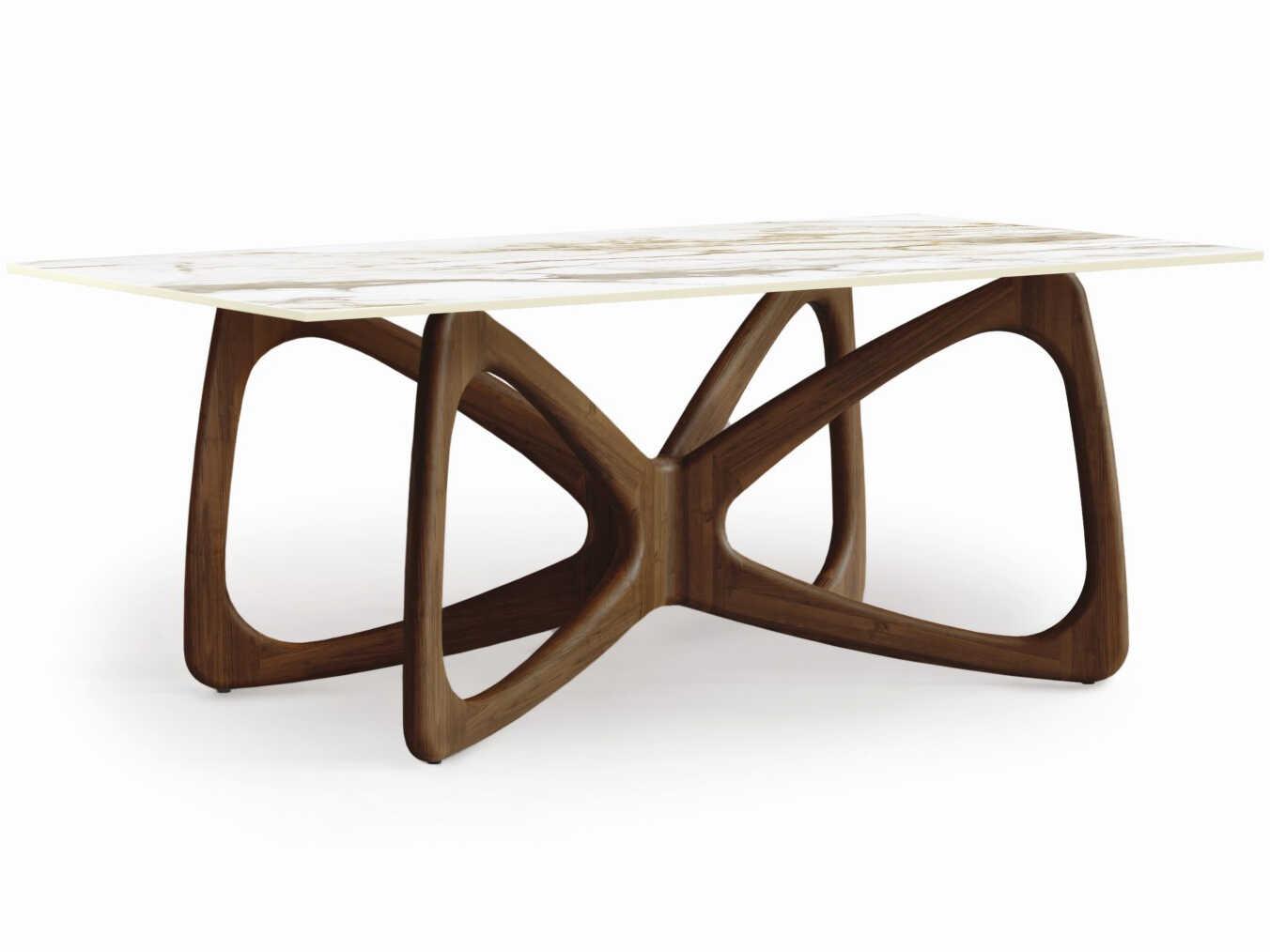 Copeland Butterfly Rectangular Stone Dining Table