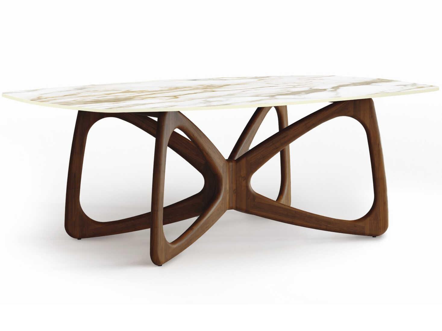 Copeland Butterfly Rectangular Stone Dining Table