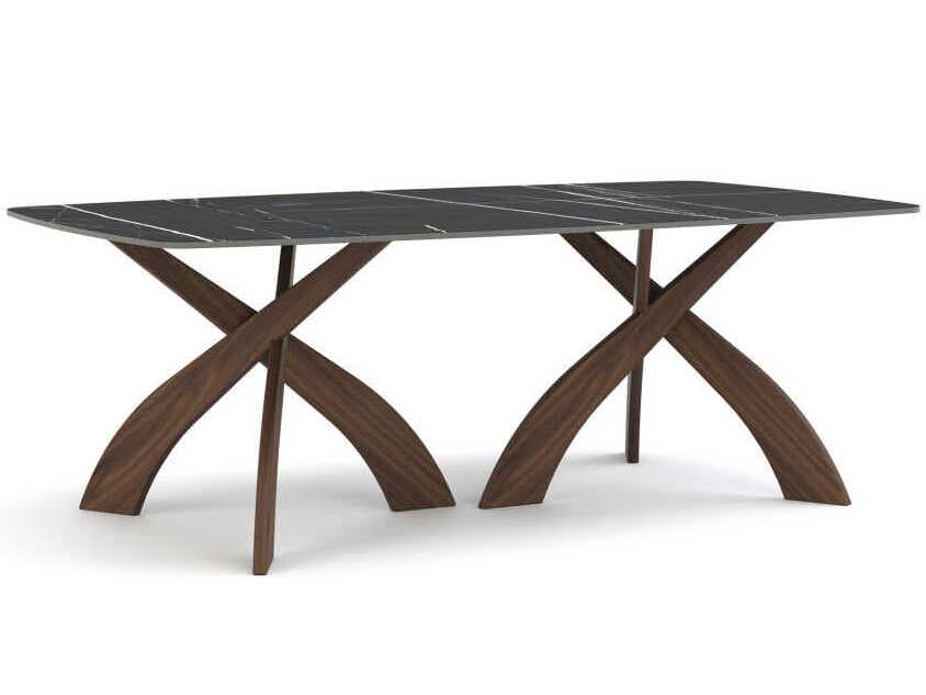 Copeland Entwine Rectangular Stone Boat Shaped Dining Table