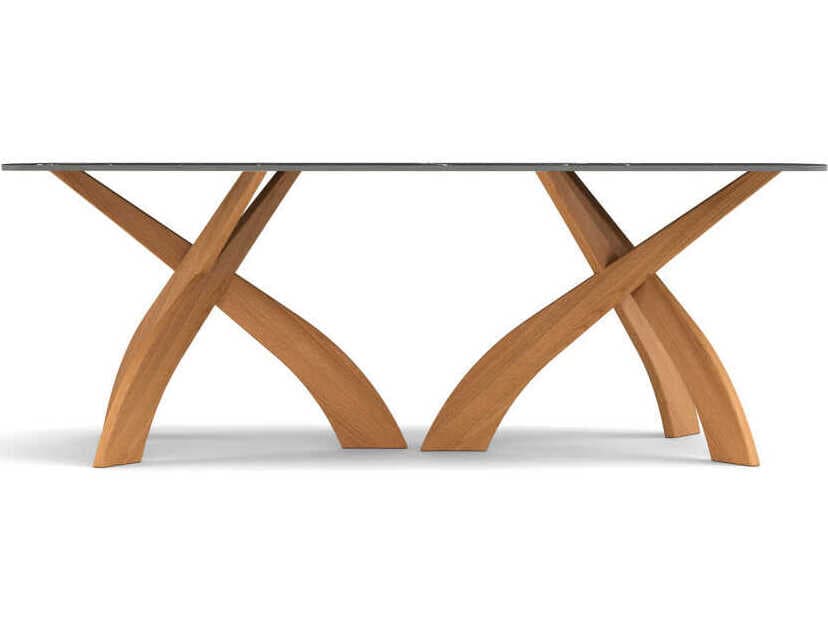 Copeland Entwine Rectangular Stone Boat Shaped Dining Table