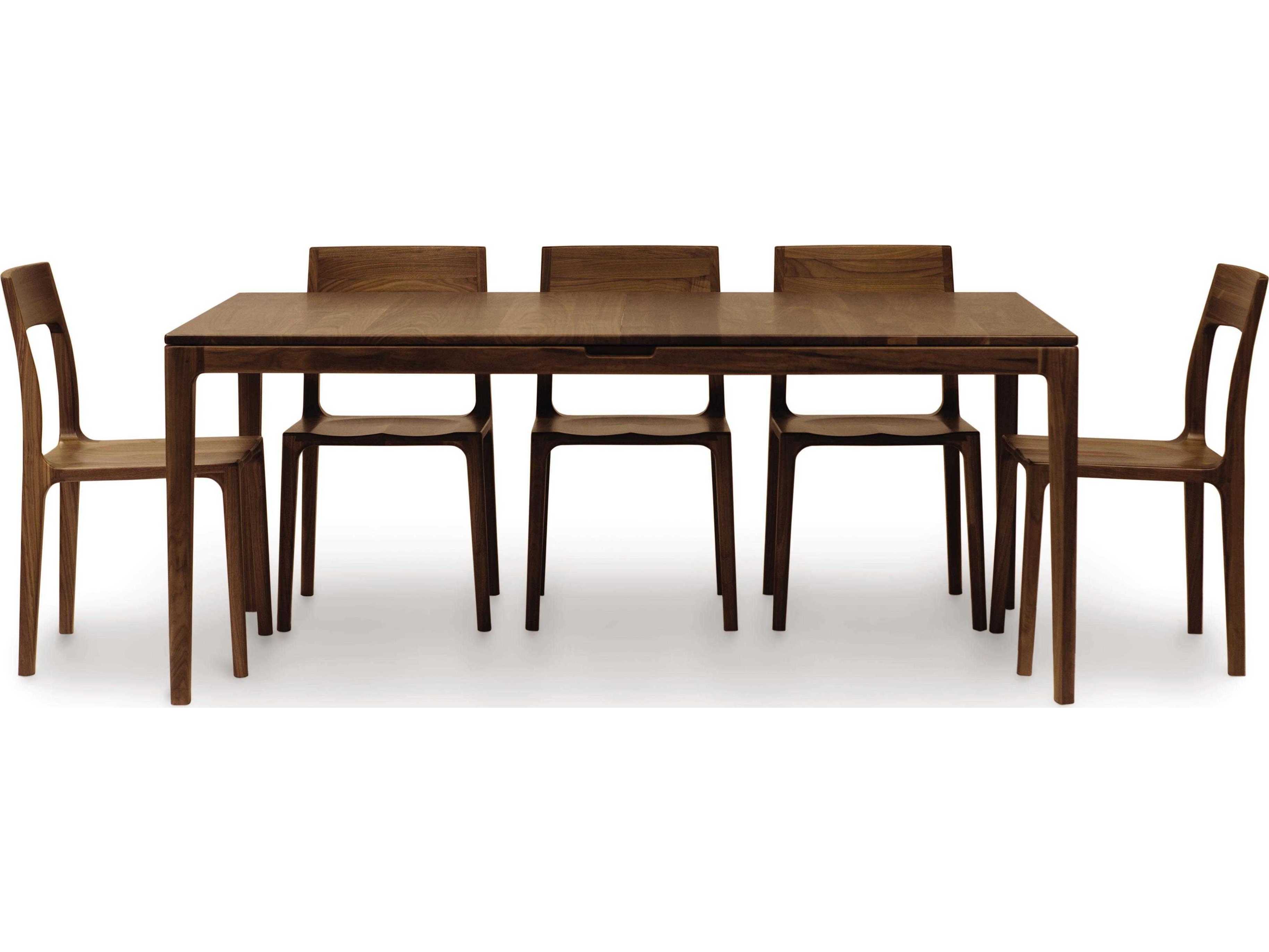 Copeland Lisse Extendable Rectangular Wood Walnut Dining Table