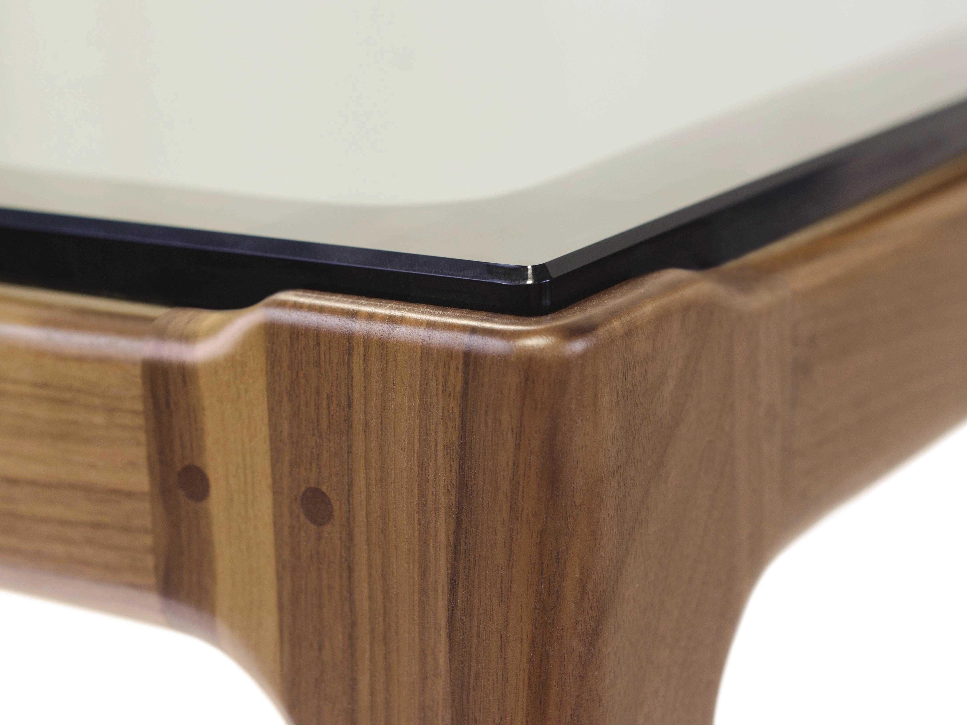 Copeland Lisse Rectangular Glass Brown Dining Table