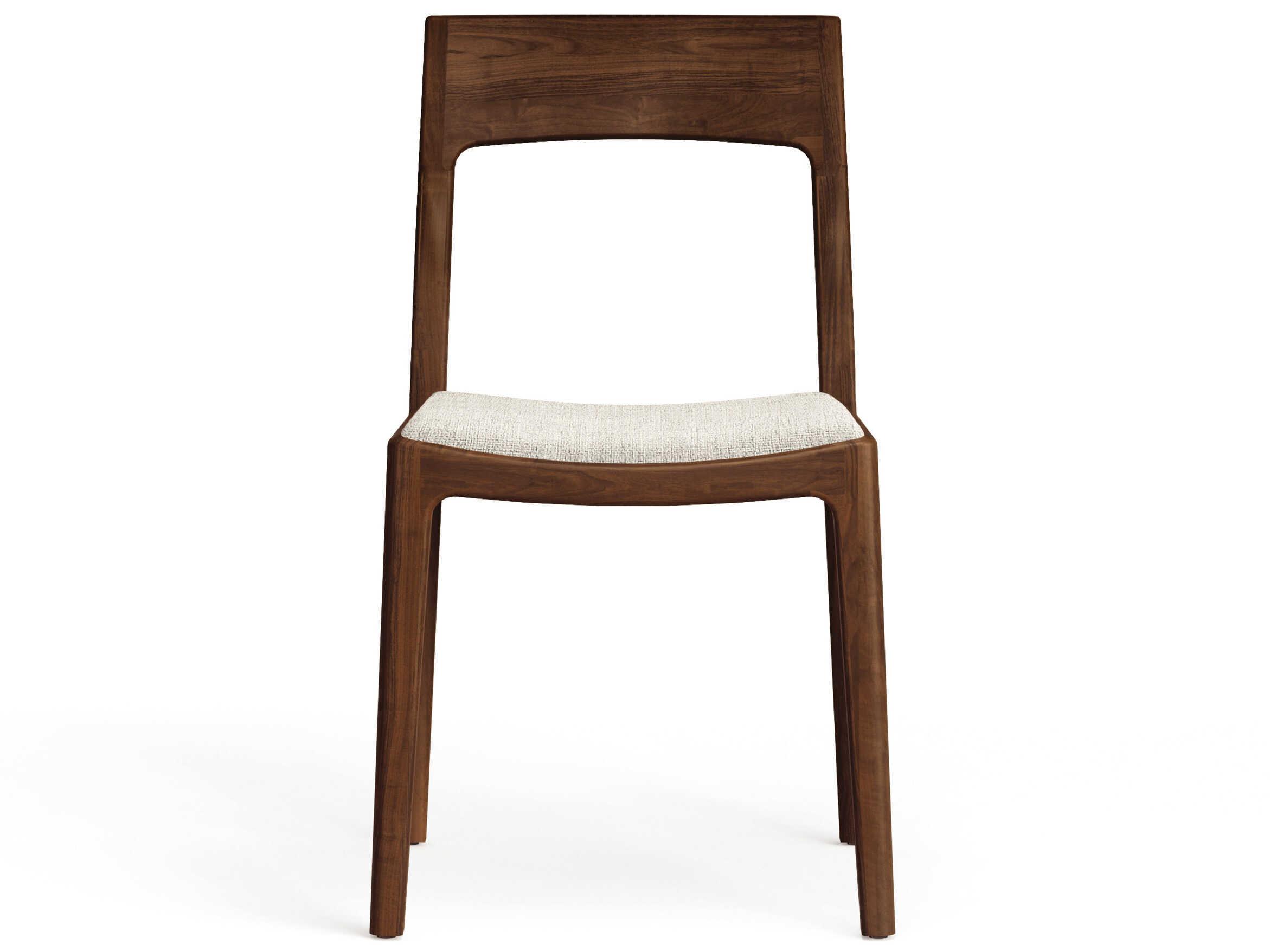 Copeland Lisse Solid Wood Brown Upholstered Armless Dining Chair