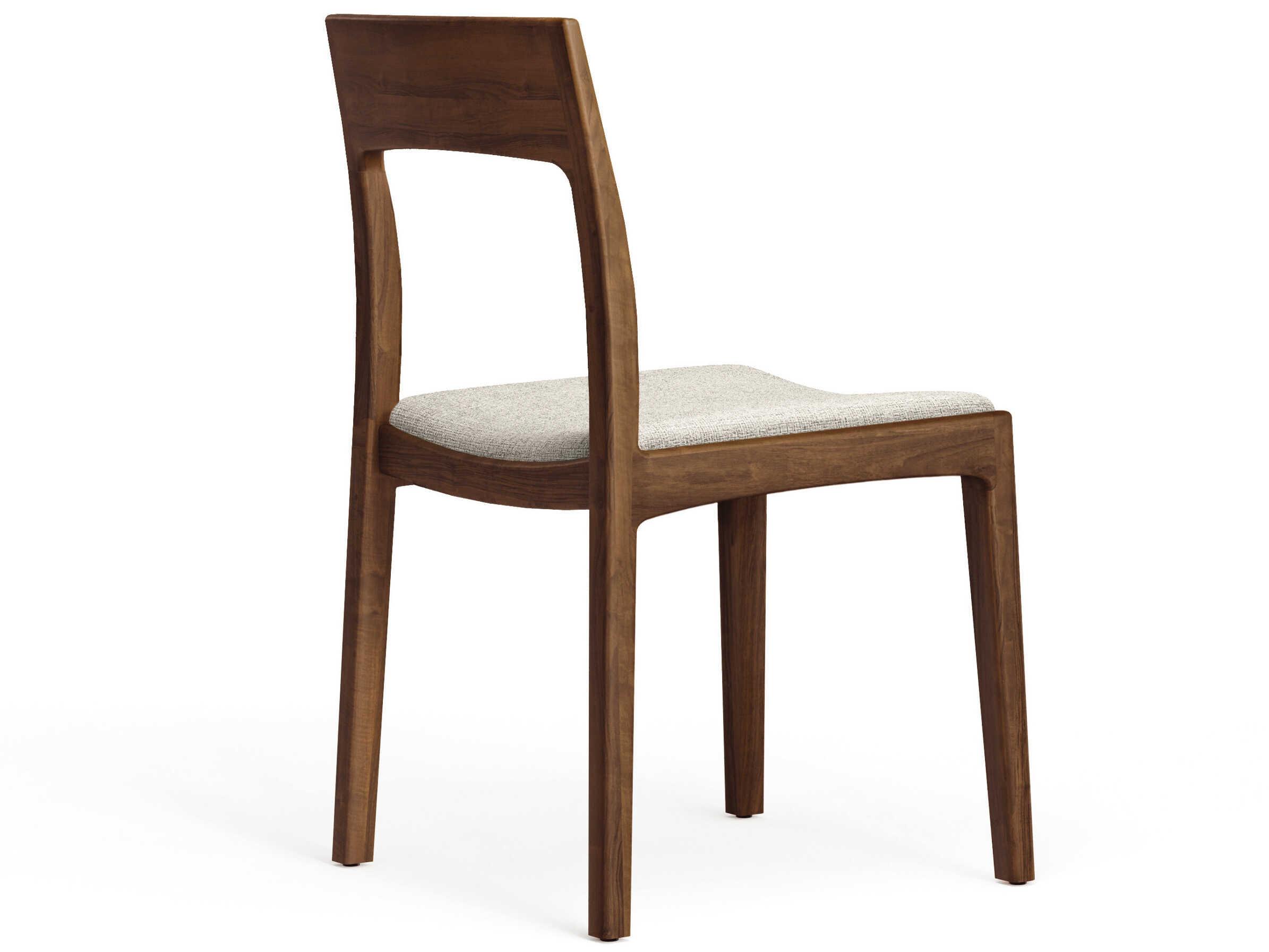 Copeland Lisse Solid Wood Brown Upholstered Armless Dining Chair