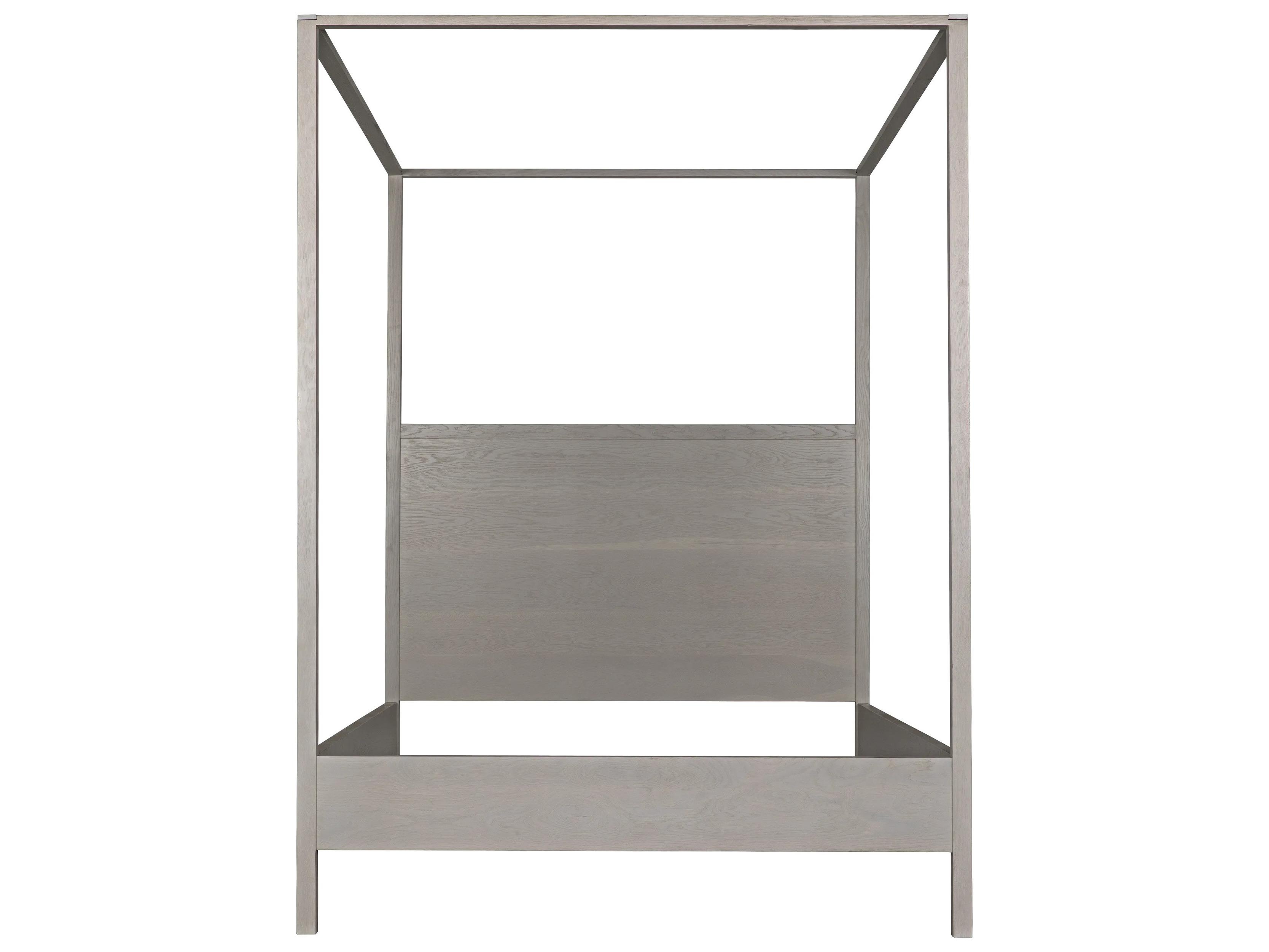 CFC Londrina Washed Oak Wood King Canopy Bed