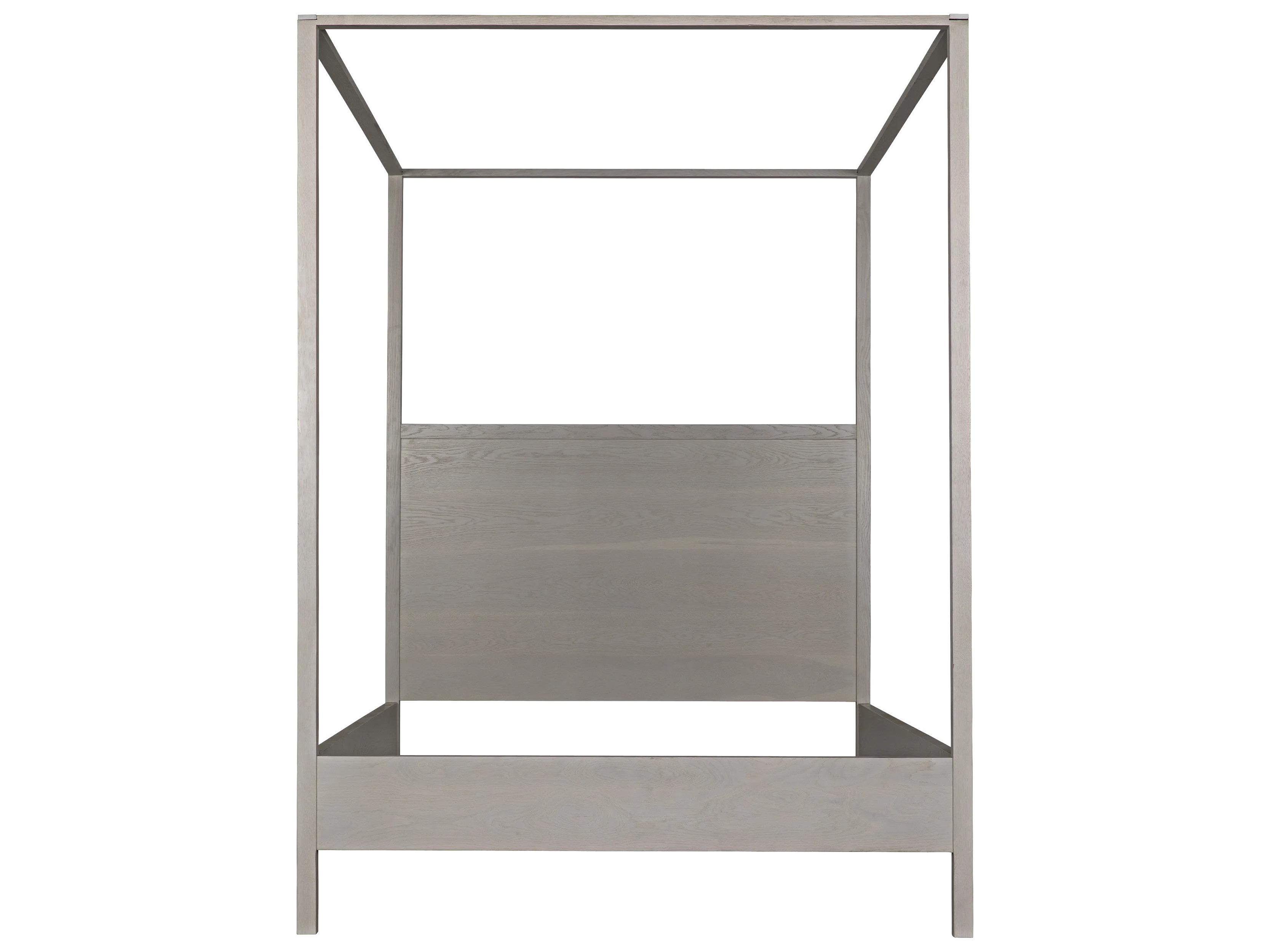 CFC Londrina Washed Oak Wood King Canopy Bed