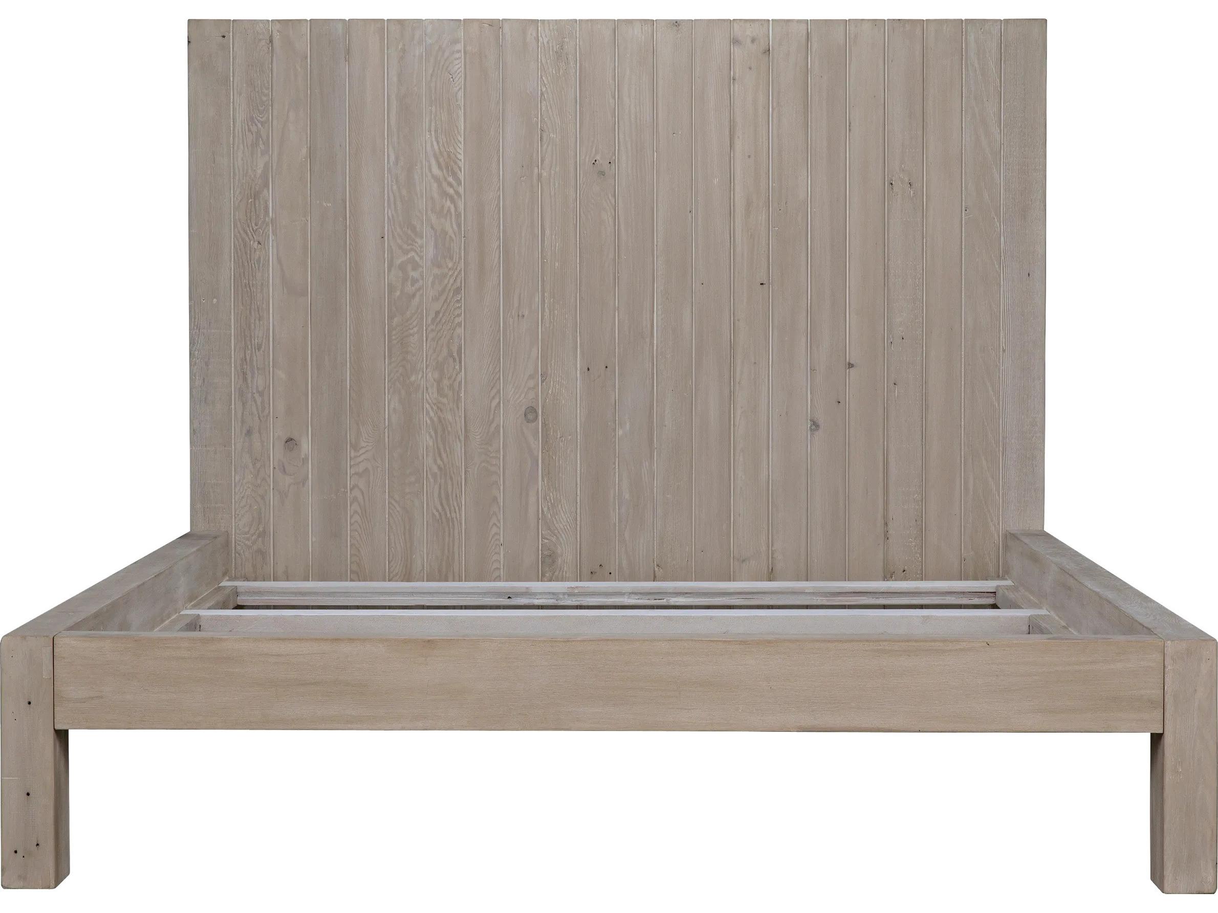 CFC Reclaimed Grey Wash Wood King Platform Bed