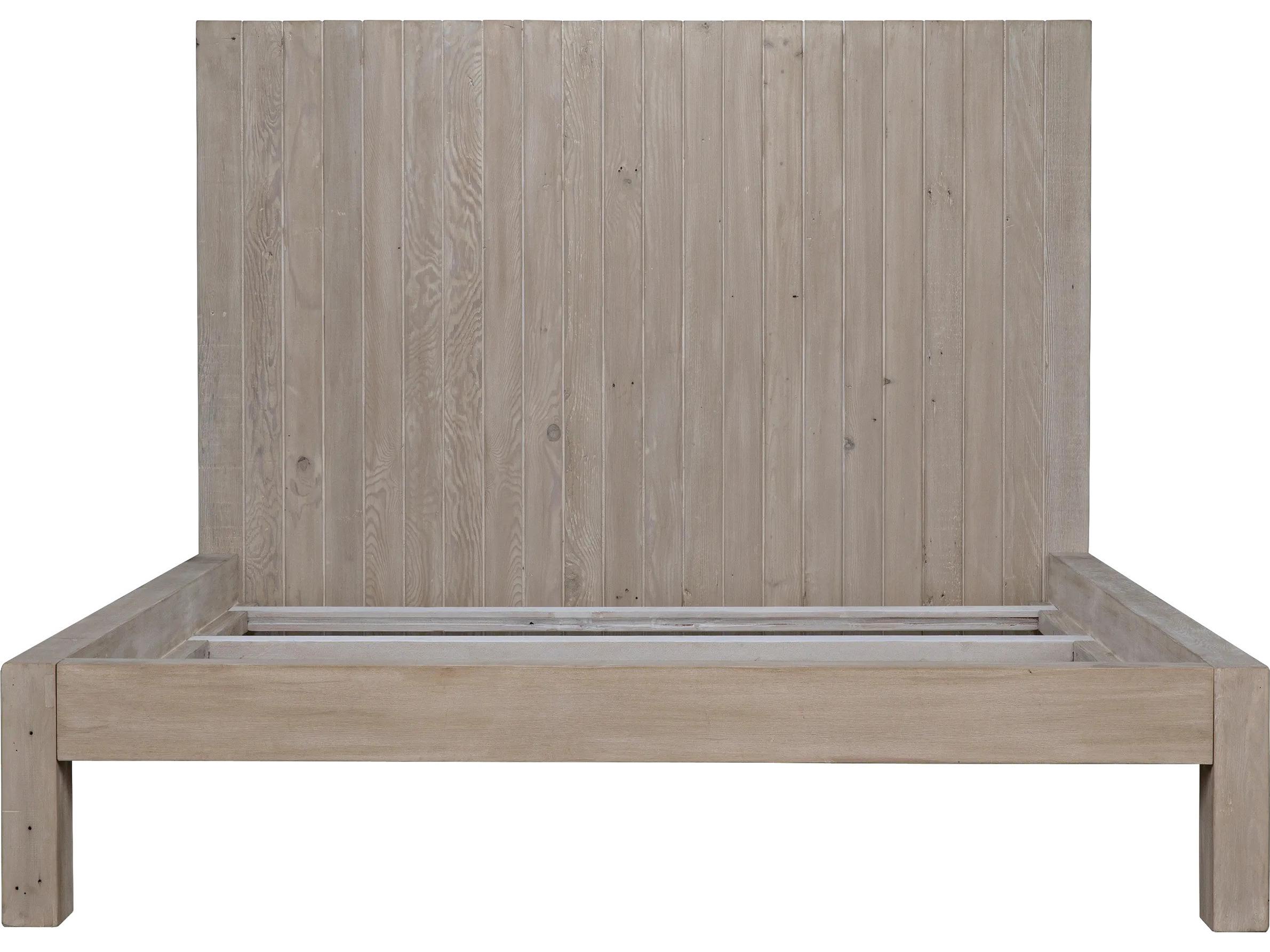 CFC Reclaimed Grey Wash Wood Queen Platform Bed