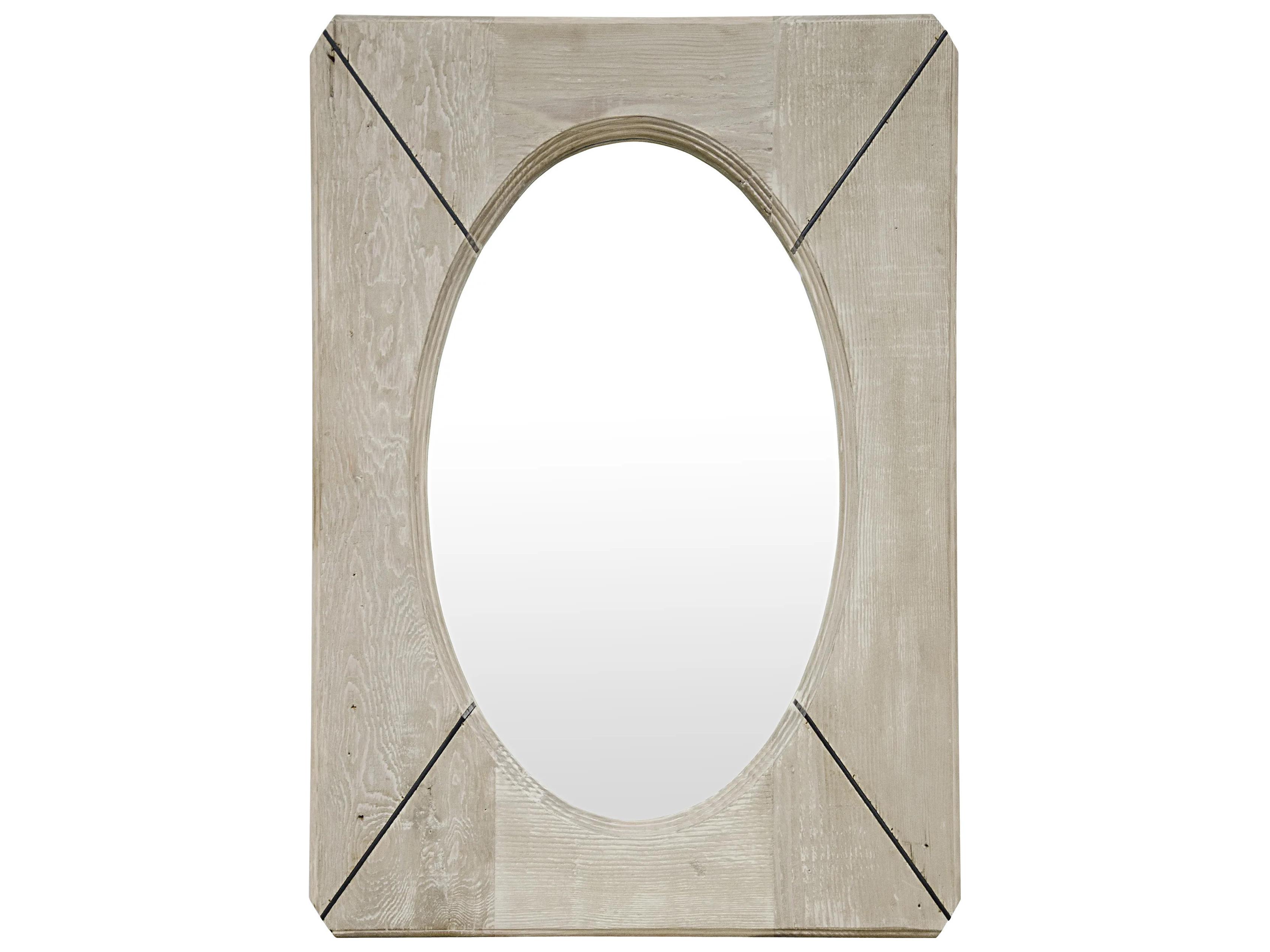 CFC Musas Grey Wash Wall Mirror Oval
