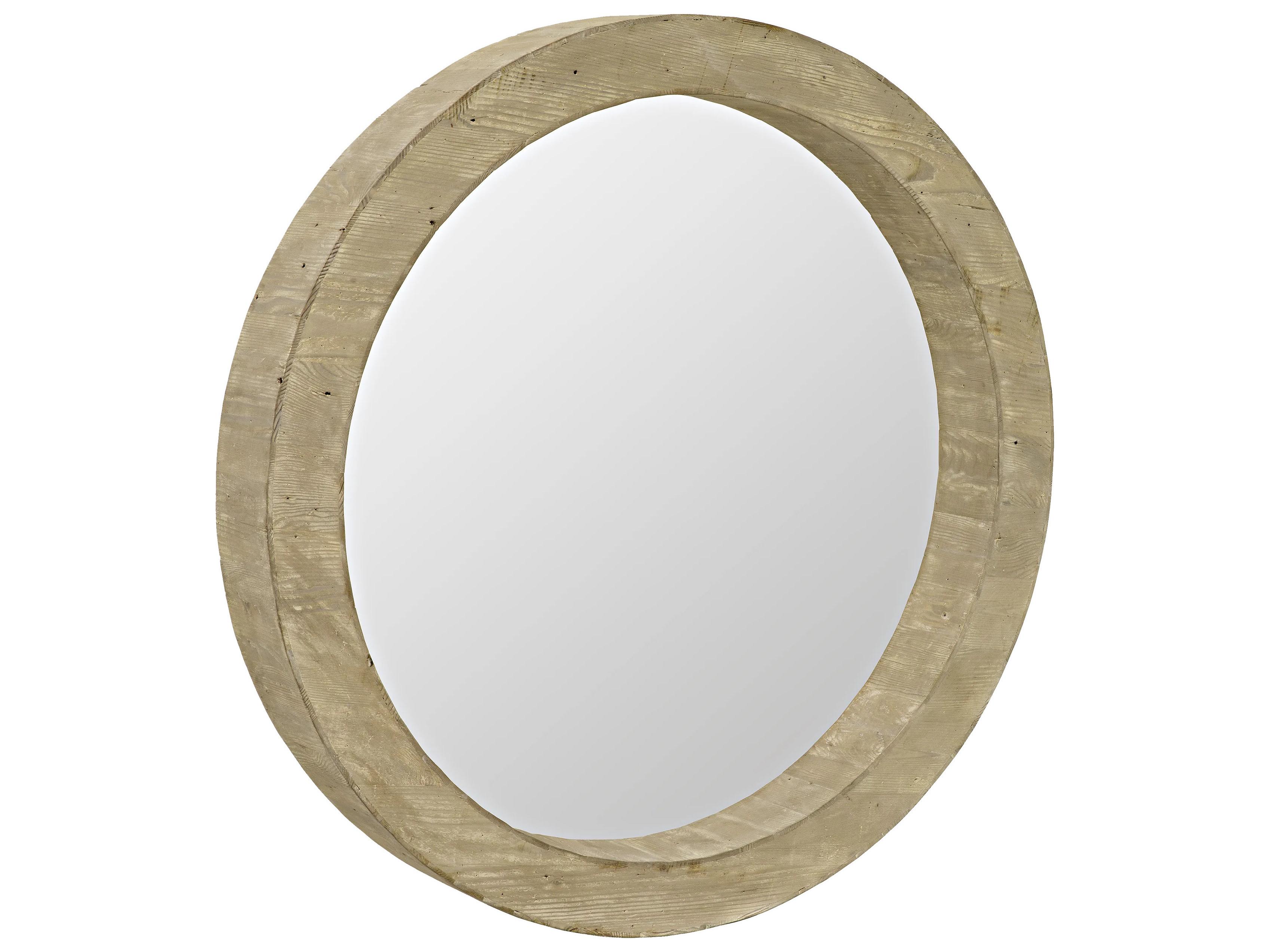 CFC Tinaco Grey Wash Wall Mirror Round