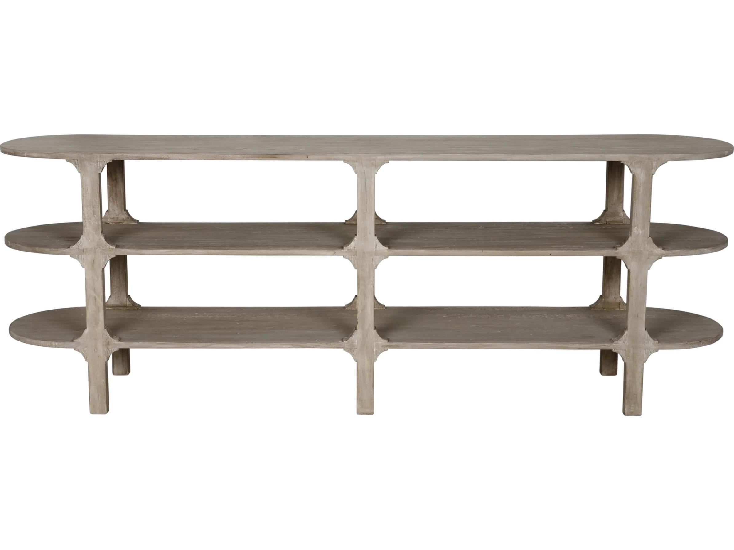 CFC Anita Rectangular Wood Grey Wash Console Table