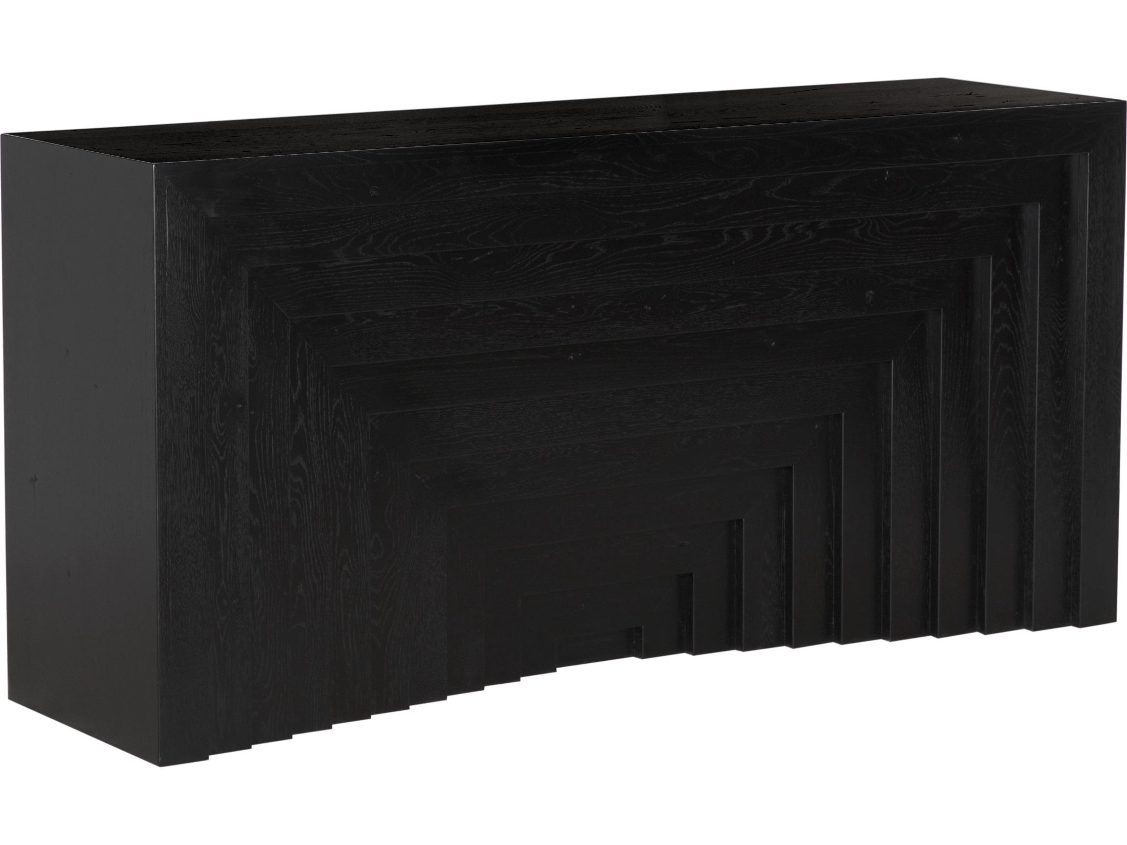 CFC Pandora Rectangular Wood Black Console Table