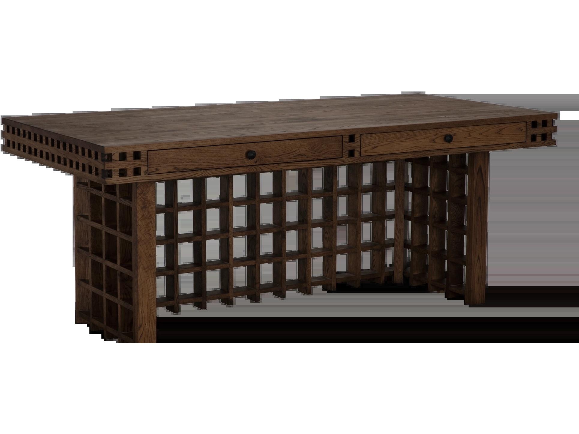 CFC Rubilks Whiskey Brown Oak Wood Writing Desk