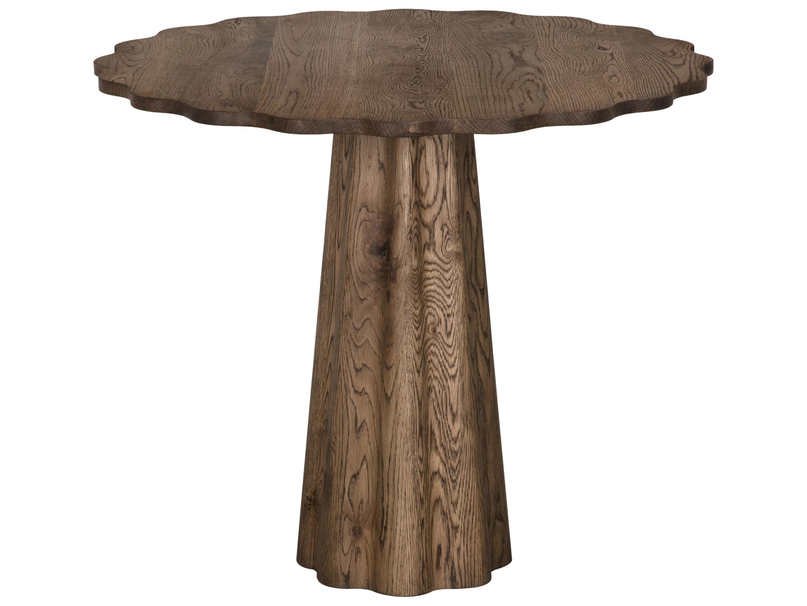 CFC Julianne Round Wood Whiskey End Table