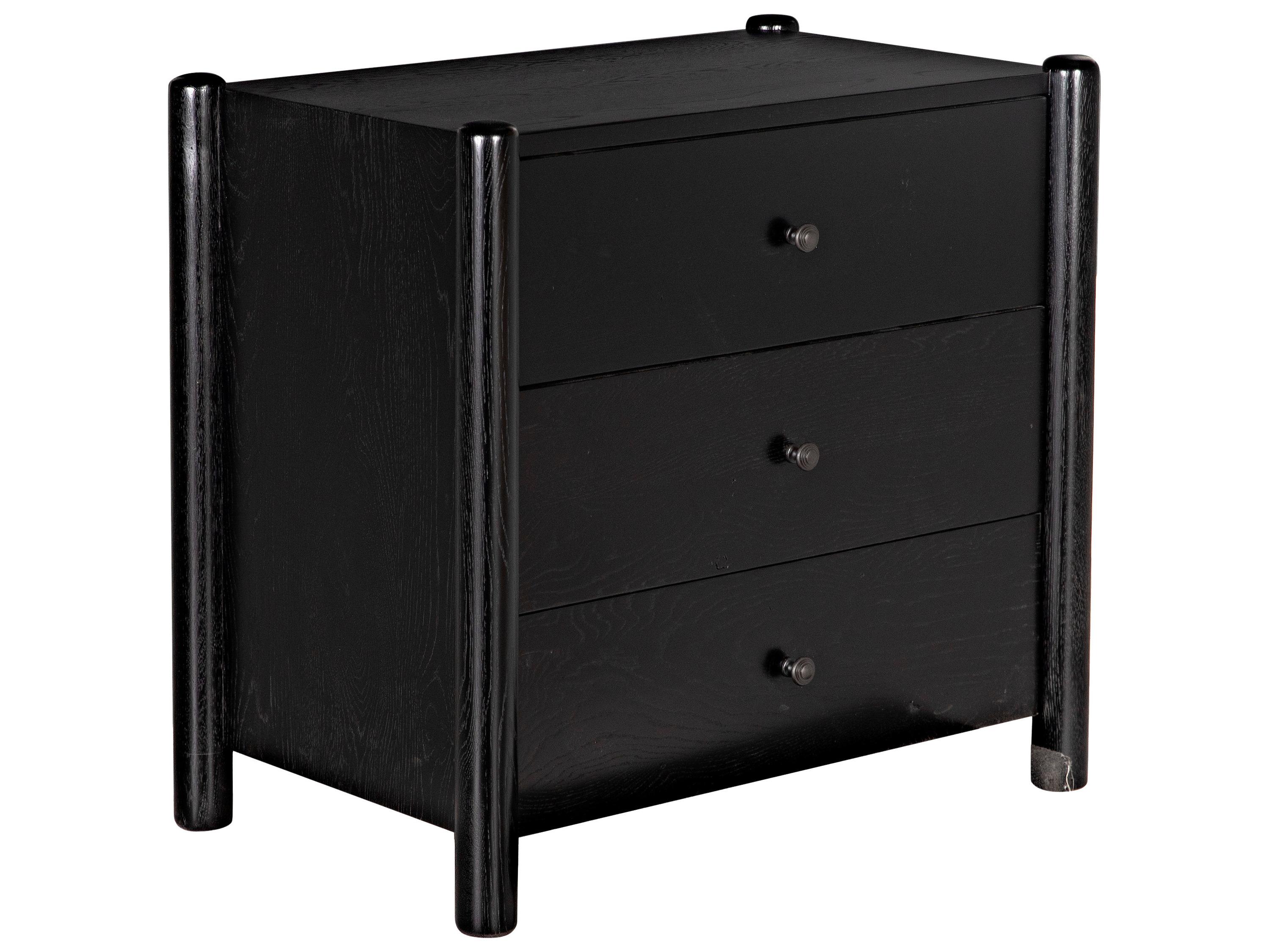 CFC Cody 3-Drawers Oak Wood Nightstand