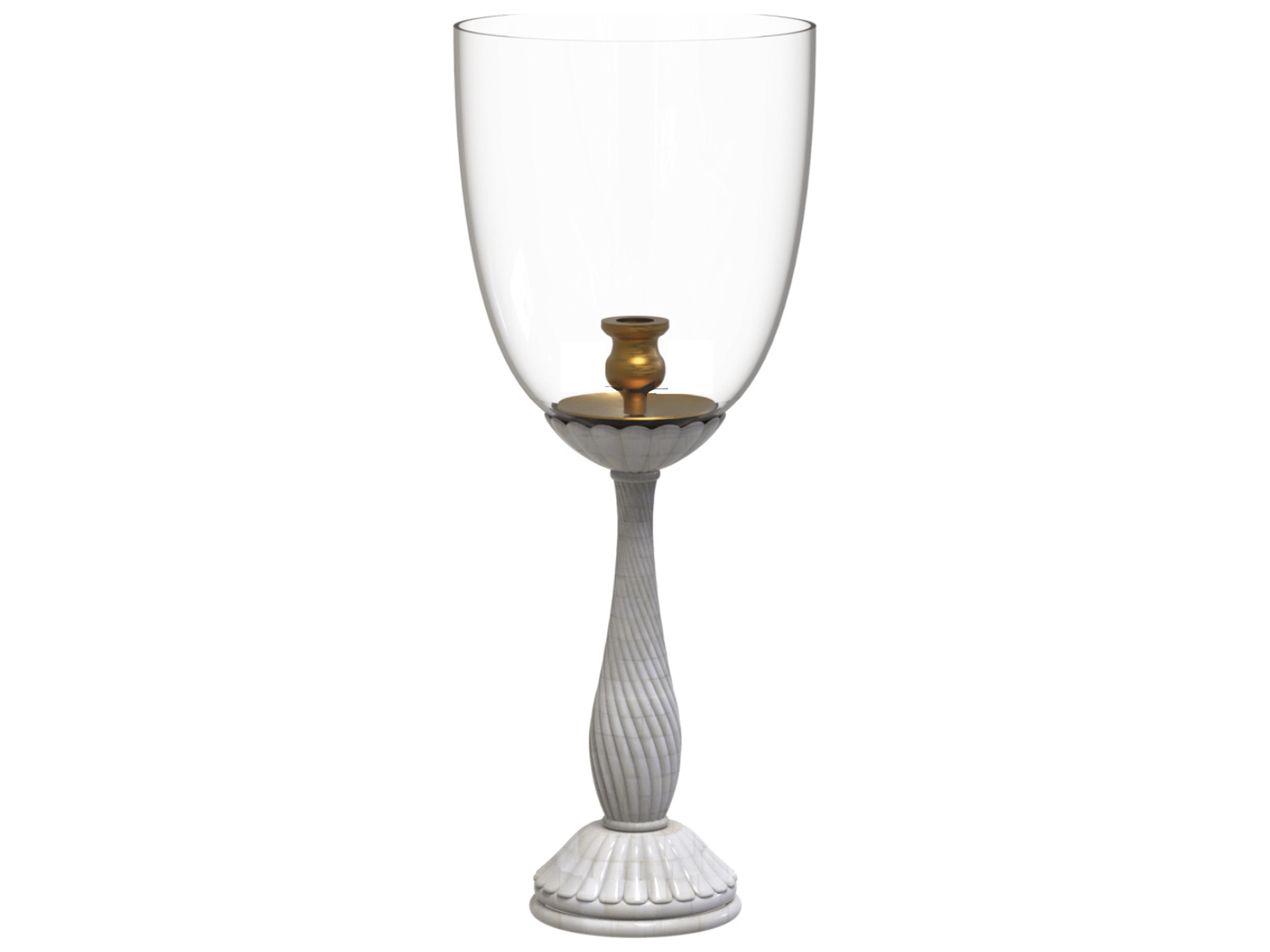 Chelsea House Amanda Lindroth White Clear Candle Holder