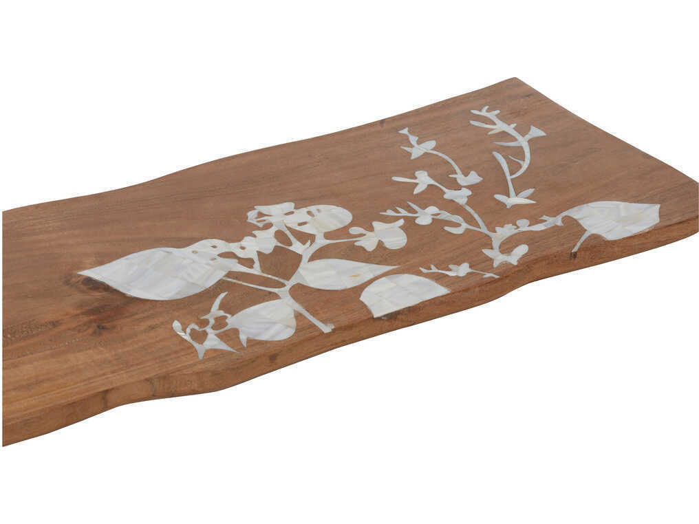 Chelsea House Mother of Pearl Brown Natural White Serving Tray