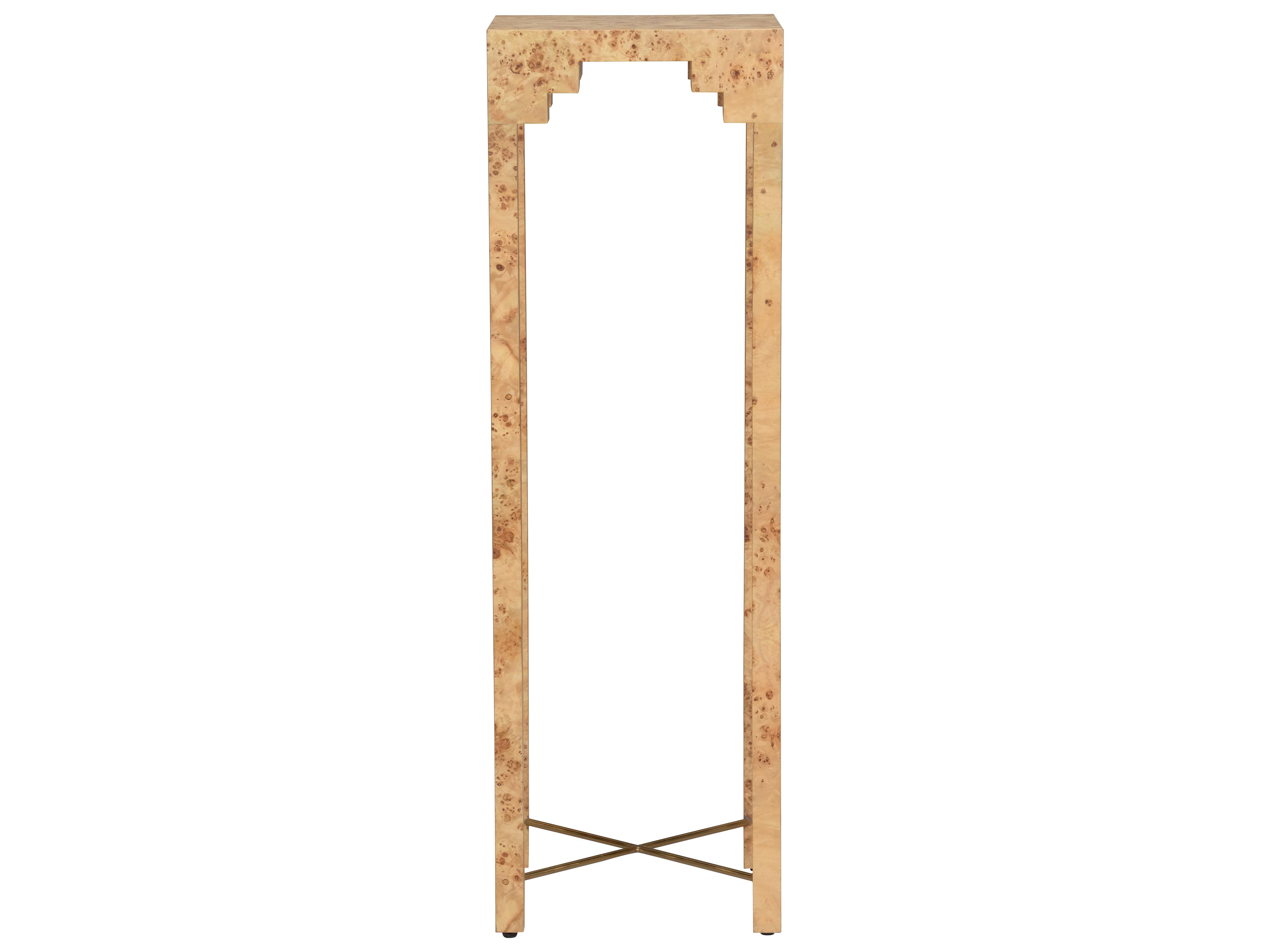 Chelsea House Elizabeth Wicker Square Wood Brown Gold End Table