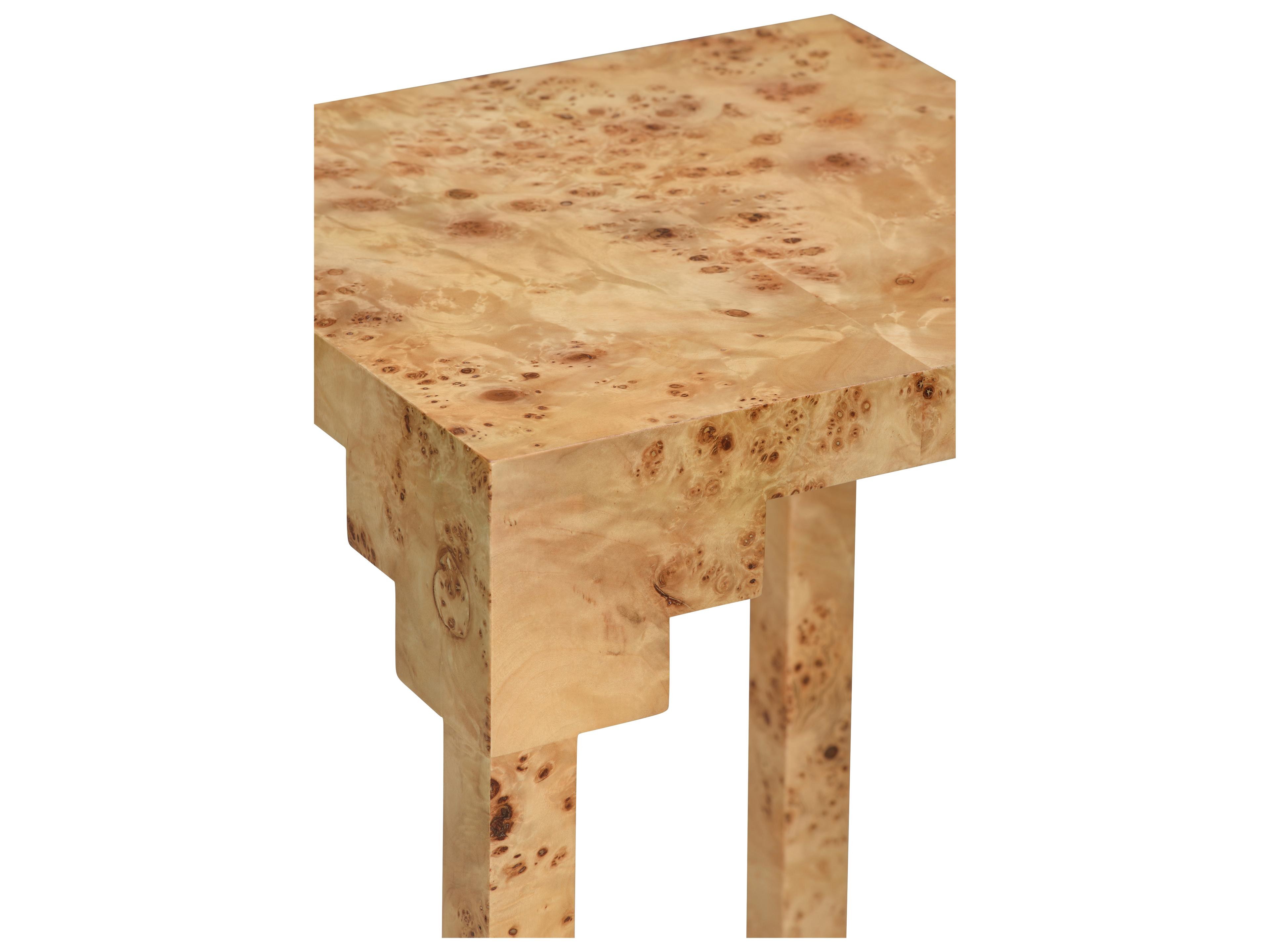 Chelsea House Elizabeth Wicker Square Wood Brown Gold End Table