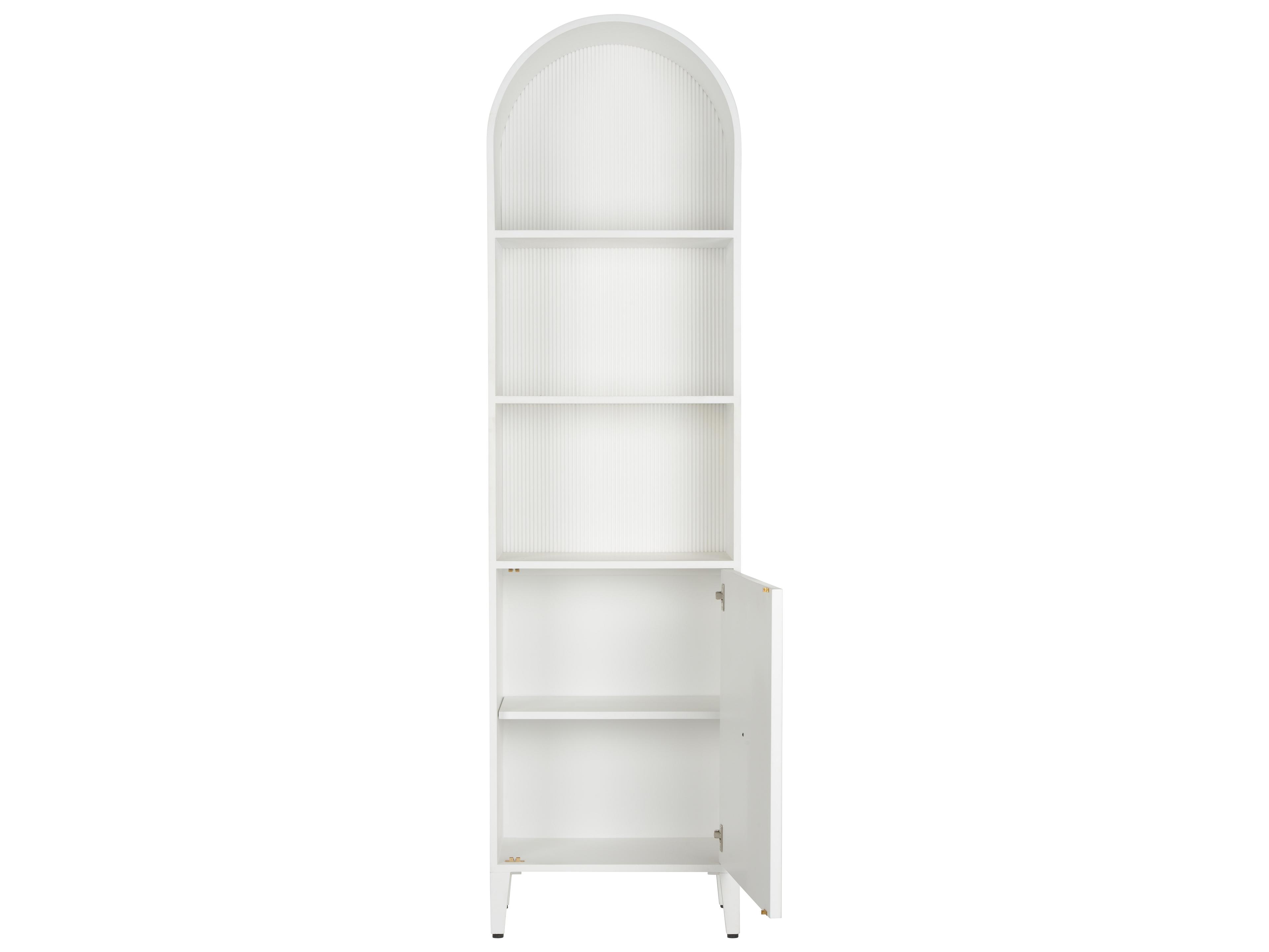 Chelsea House Elizabeth Wicker White Cream Display Cabinet