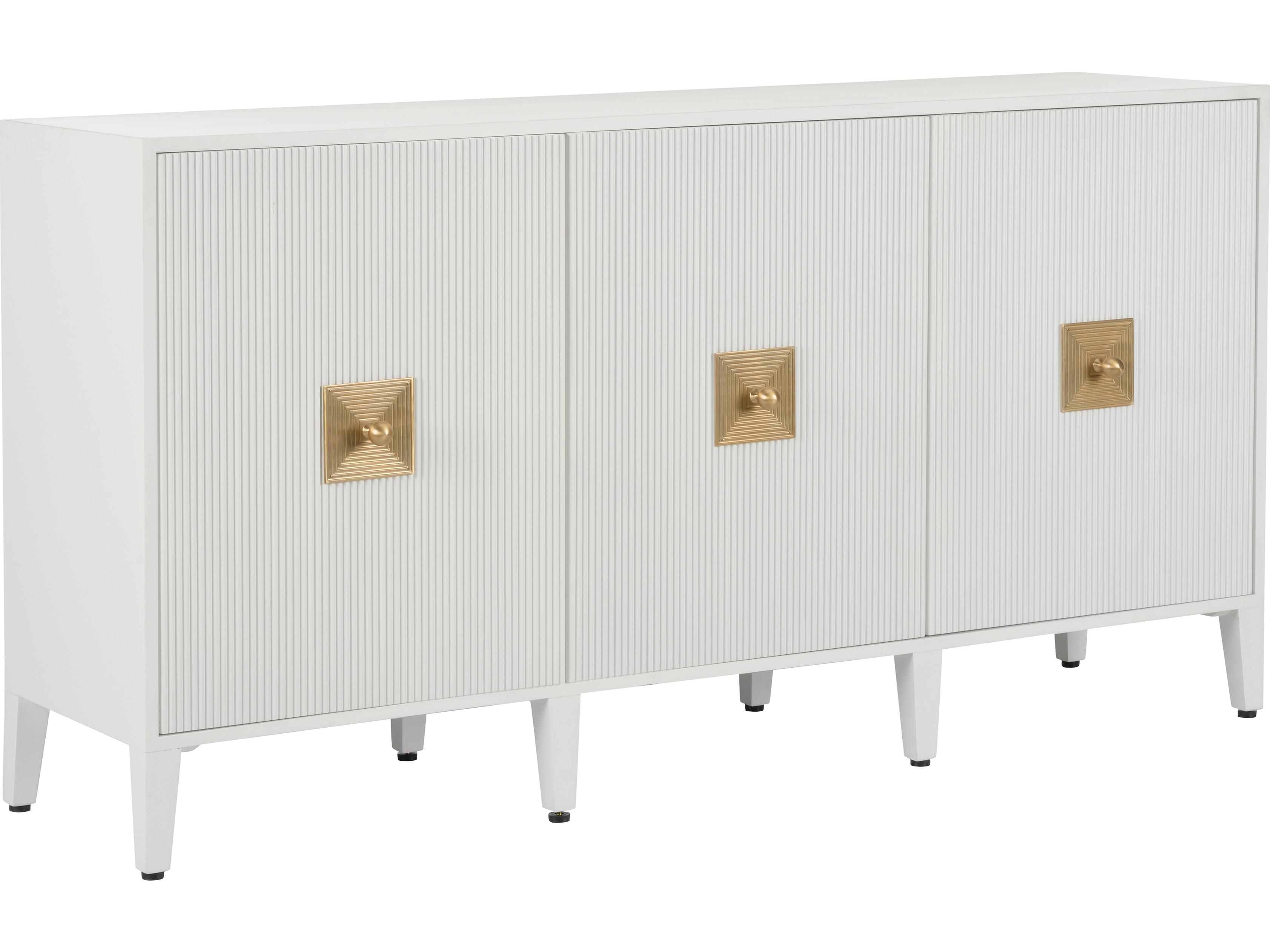 Chelsea House Elizabeth Wicker 69" White Cream Sideboard
