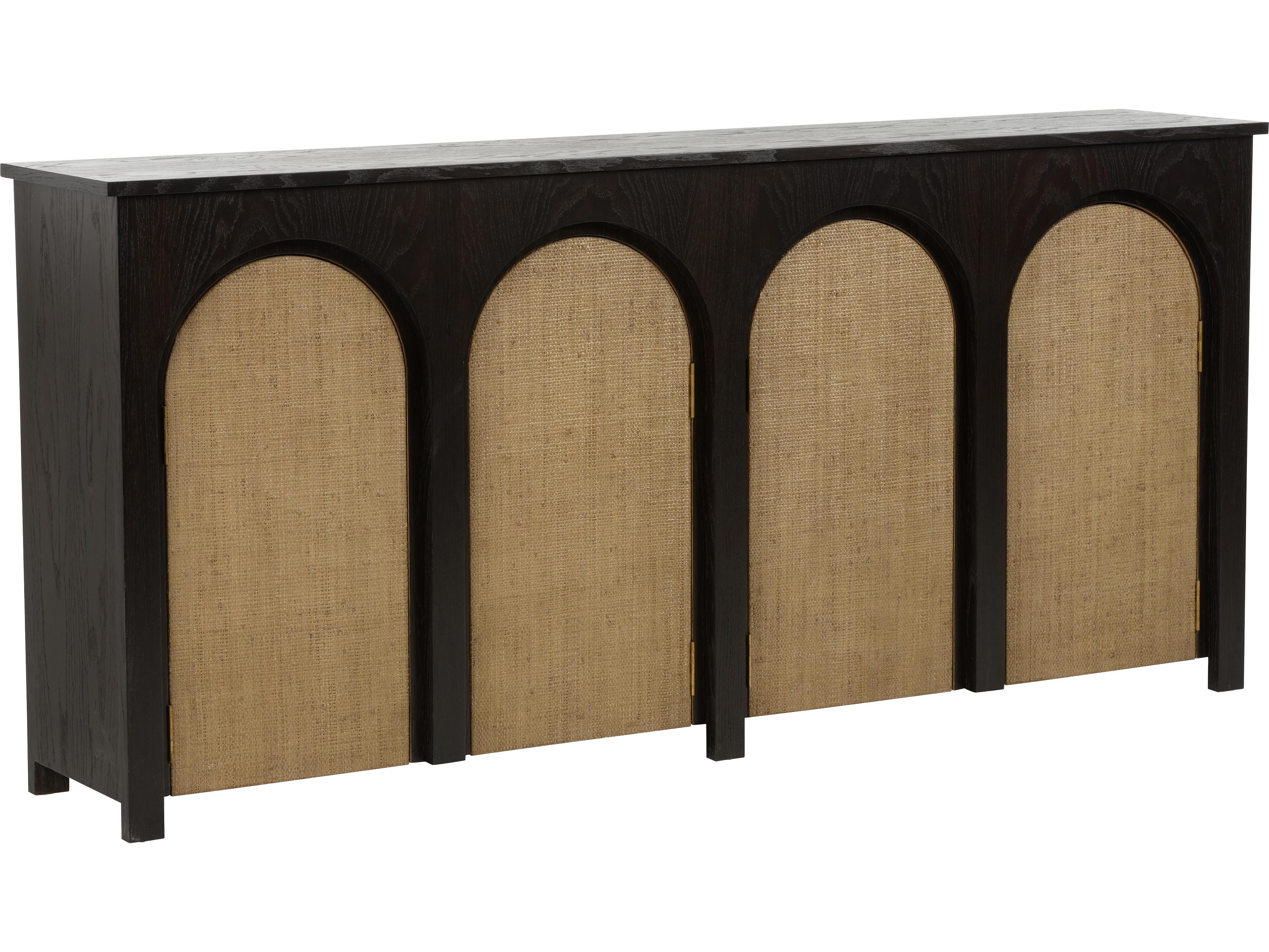 Chelsea House Bill Cain Rectangular Wood Black Console Table