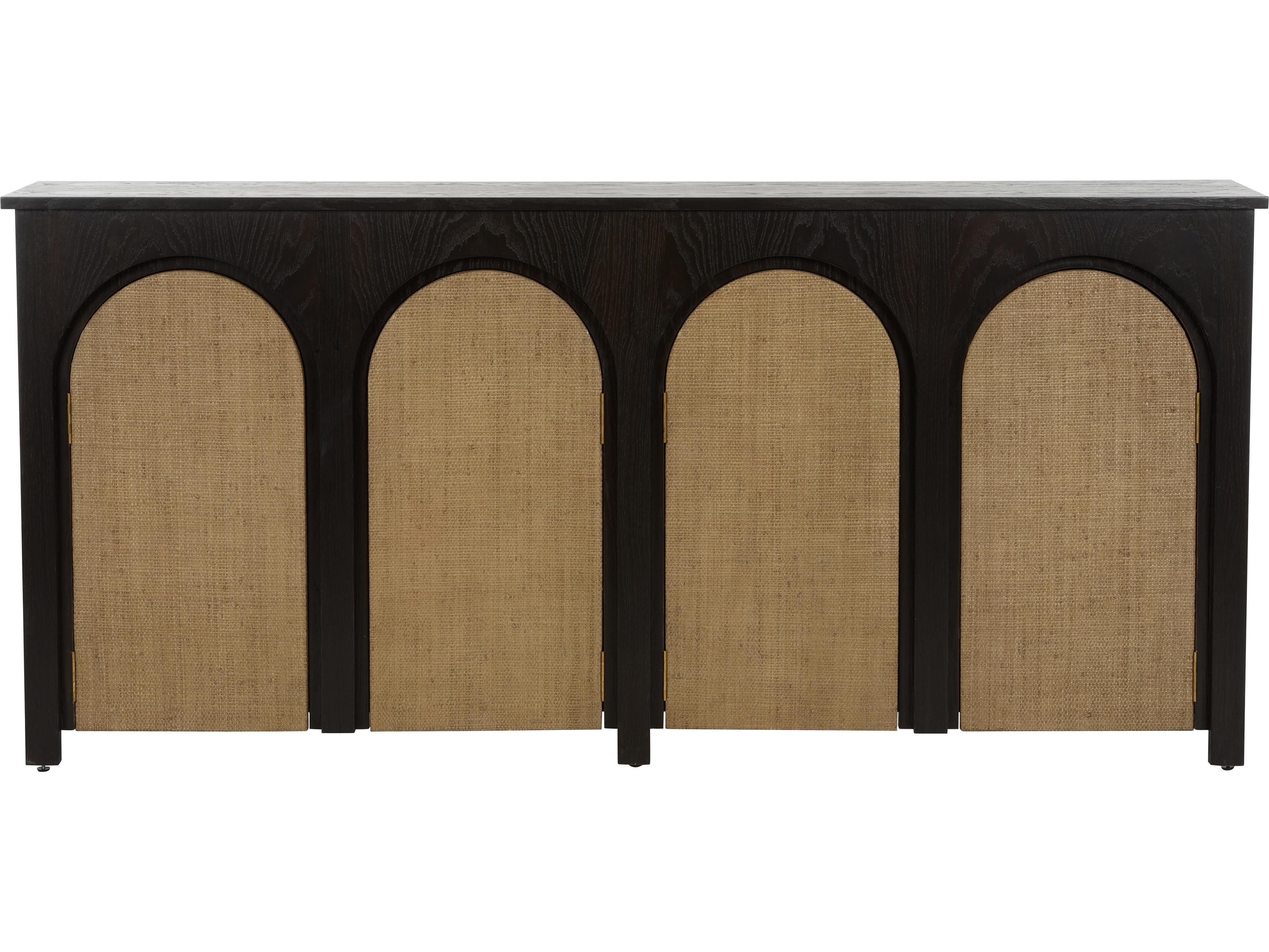 Chelsea House Bill Cain Rectangular Wood Black Console Table