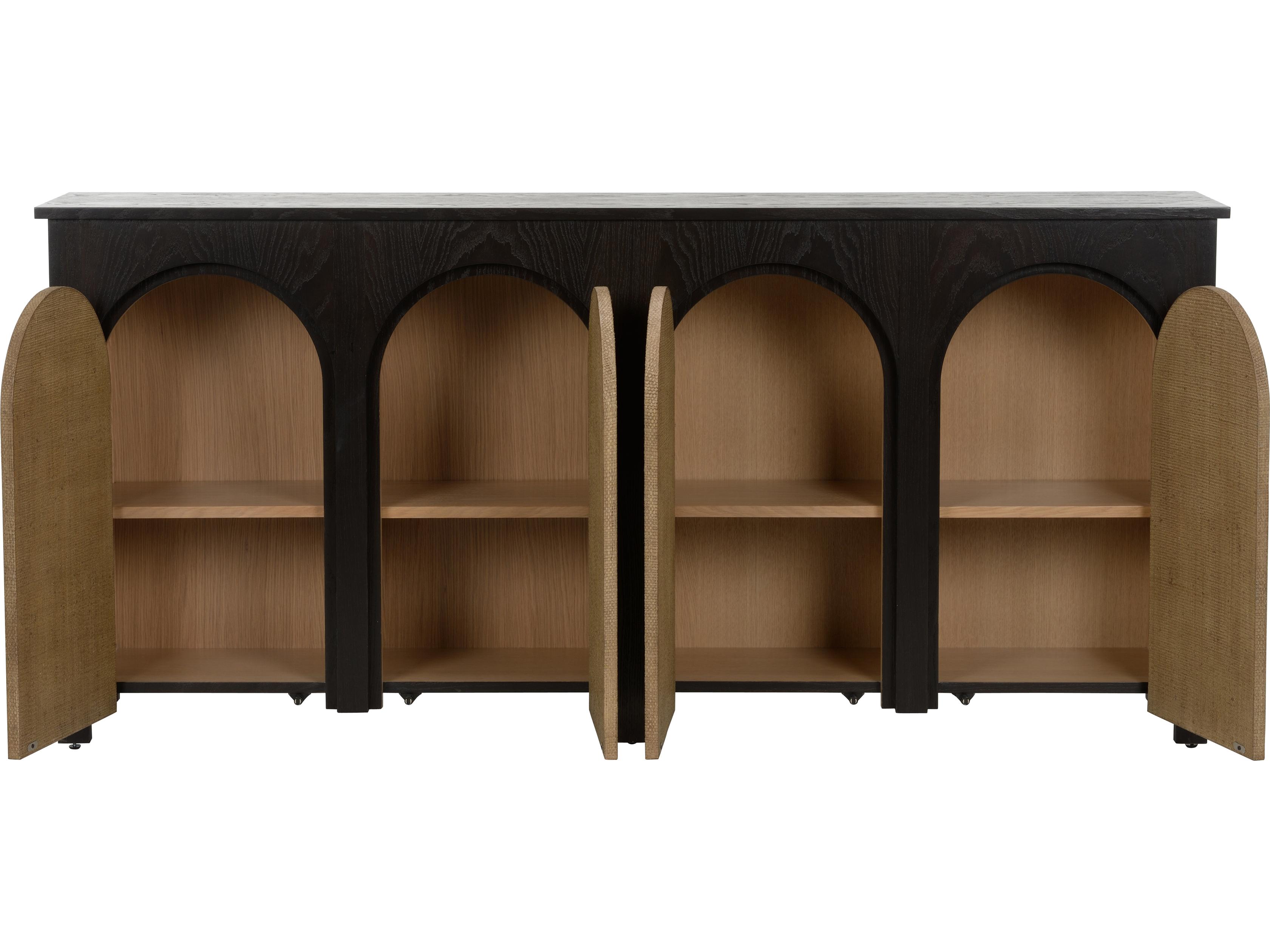 Chelsea House Bill Cain Rectangular Wood Black Console Table