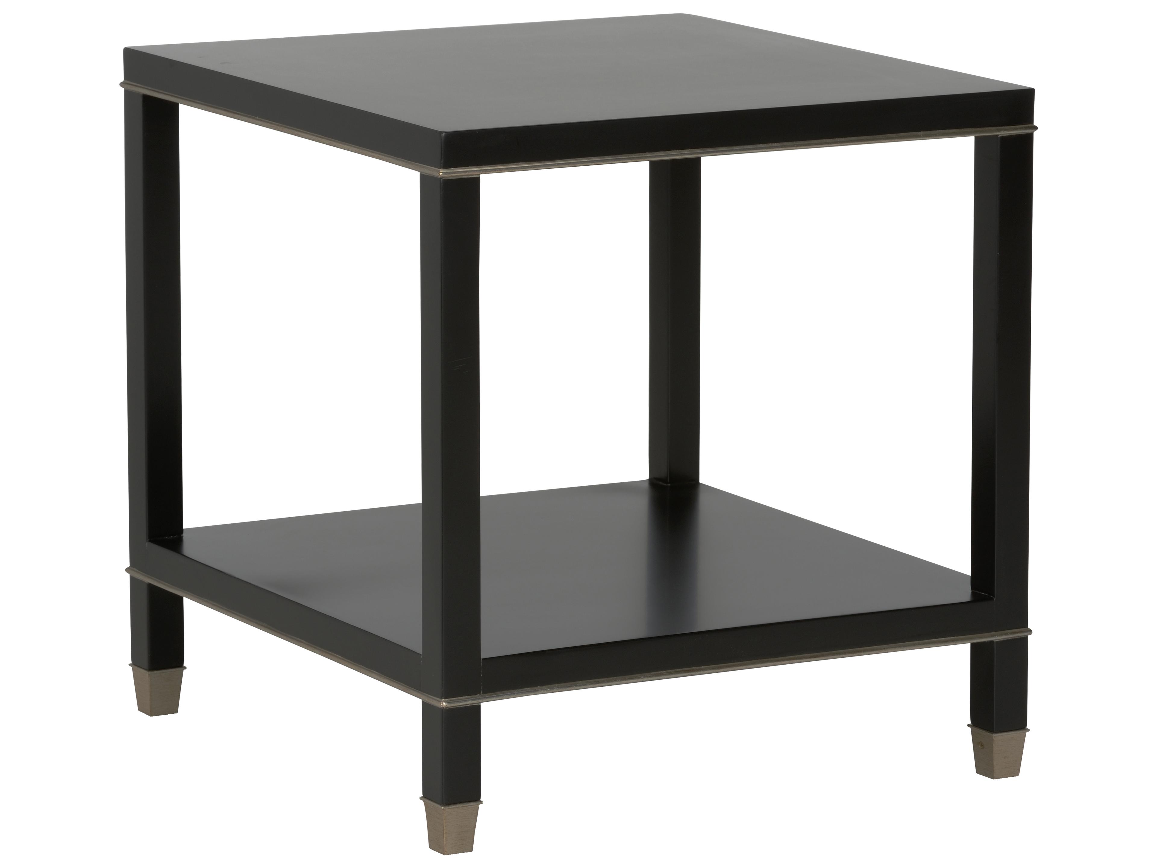 Chelsea House Shayla Copas Square Black Silver End Table