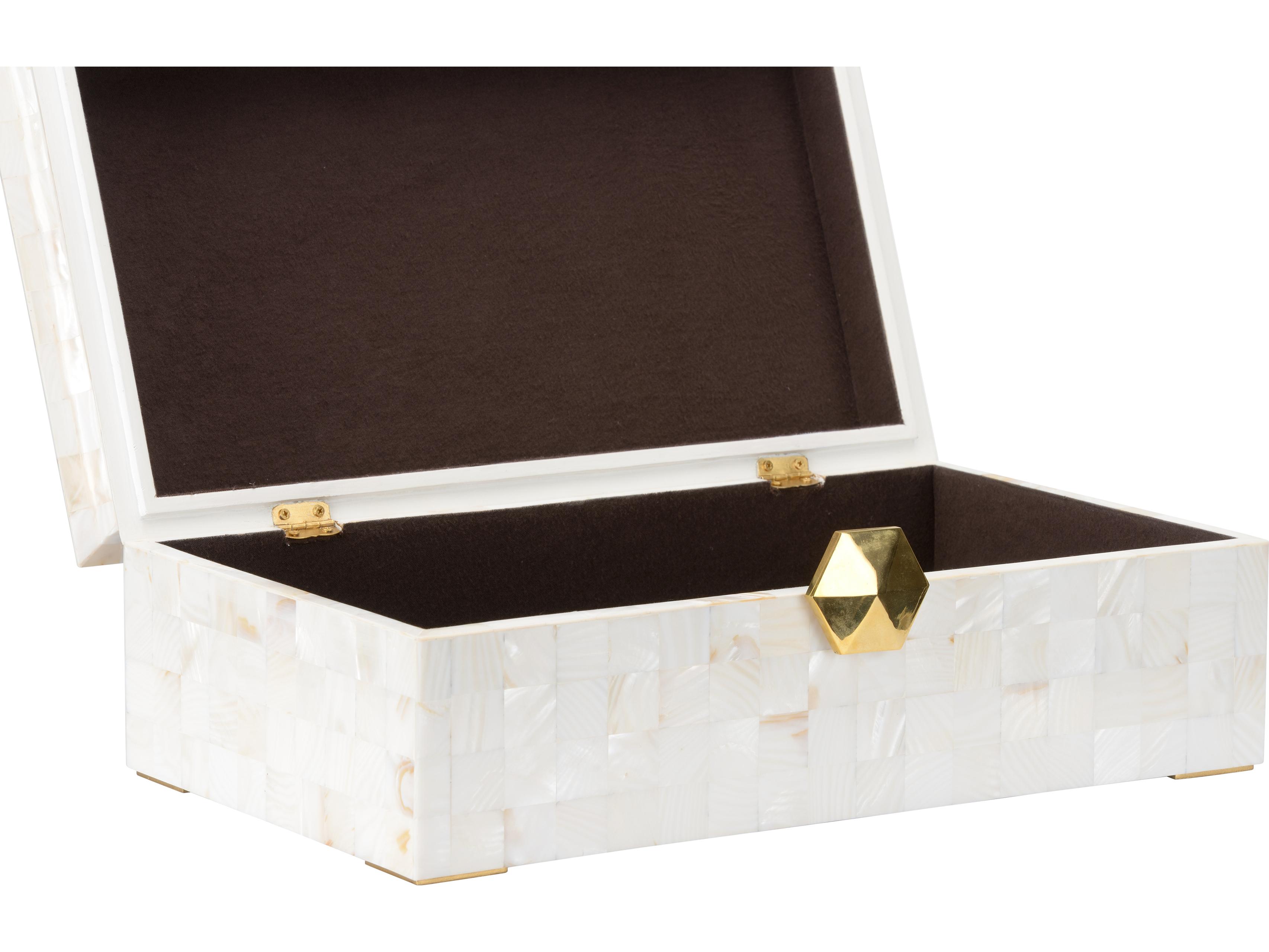 Chelsea House Elizabeth Wicker Arabelle White Cream Jewelry Box