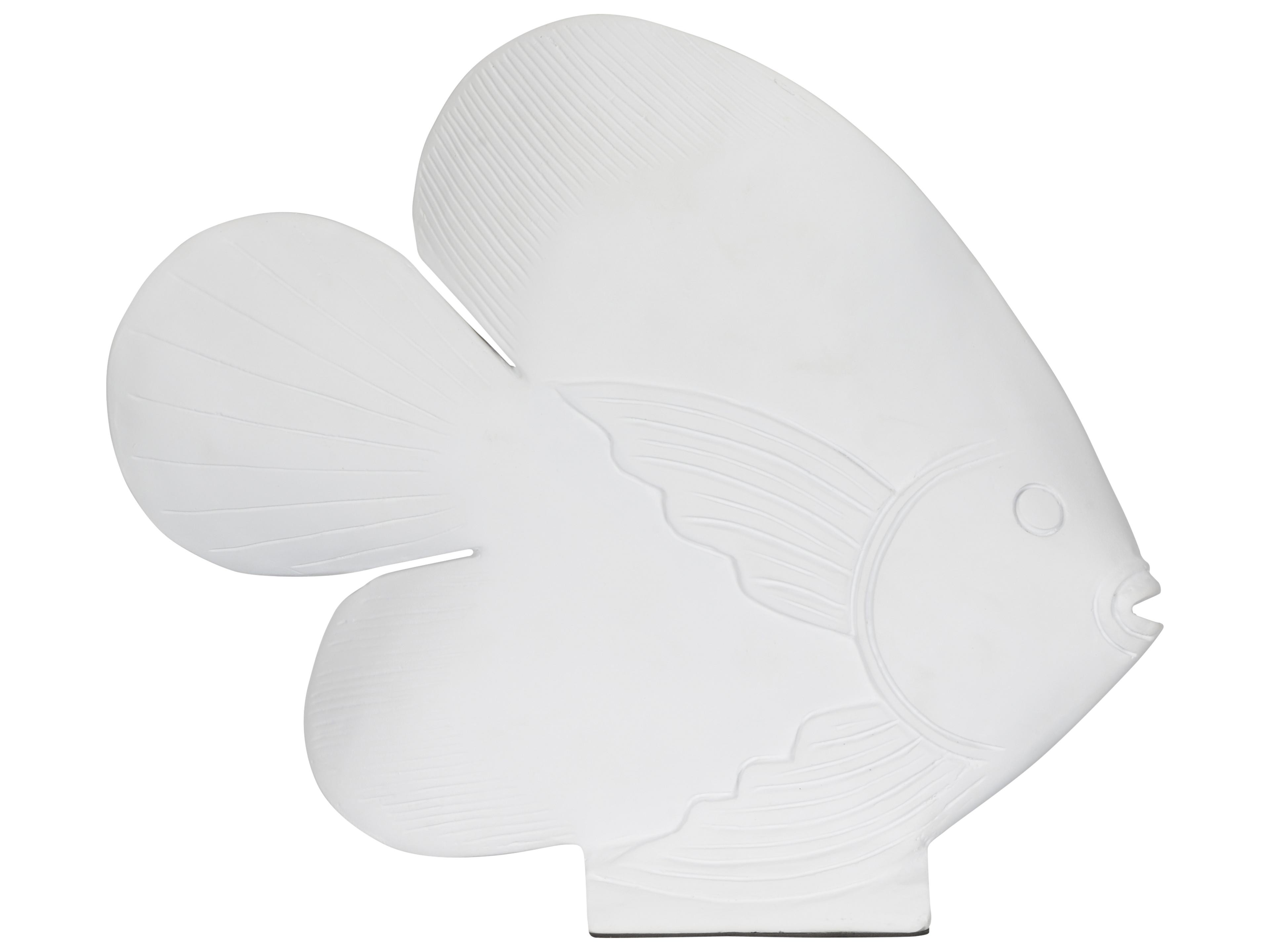 Chelsea House Misc Angel Fish White Cream Sculpture