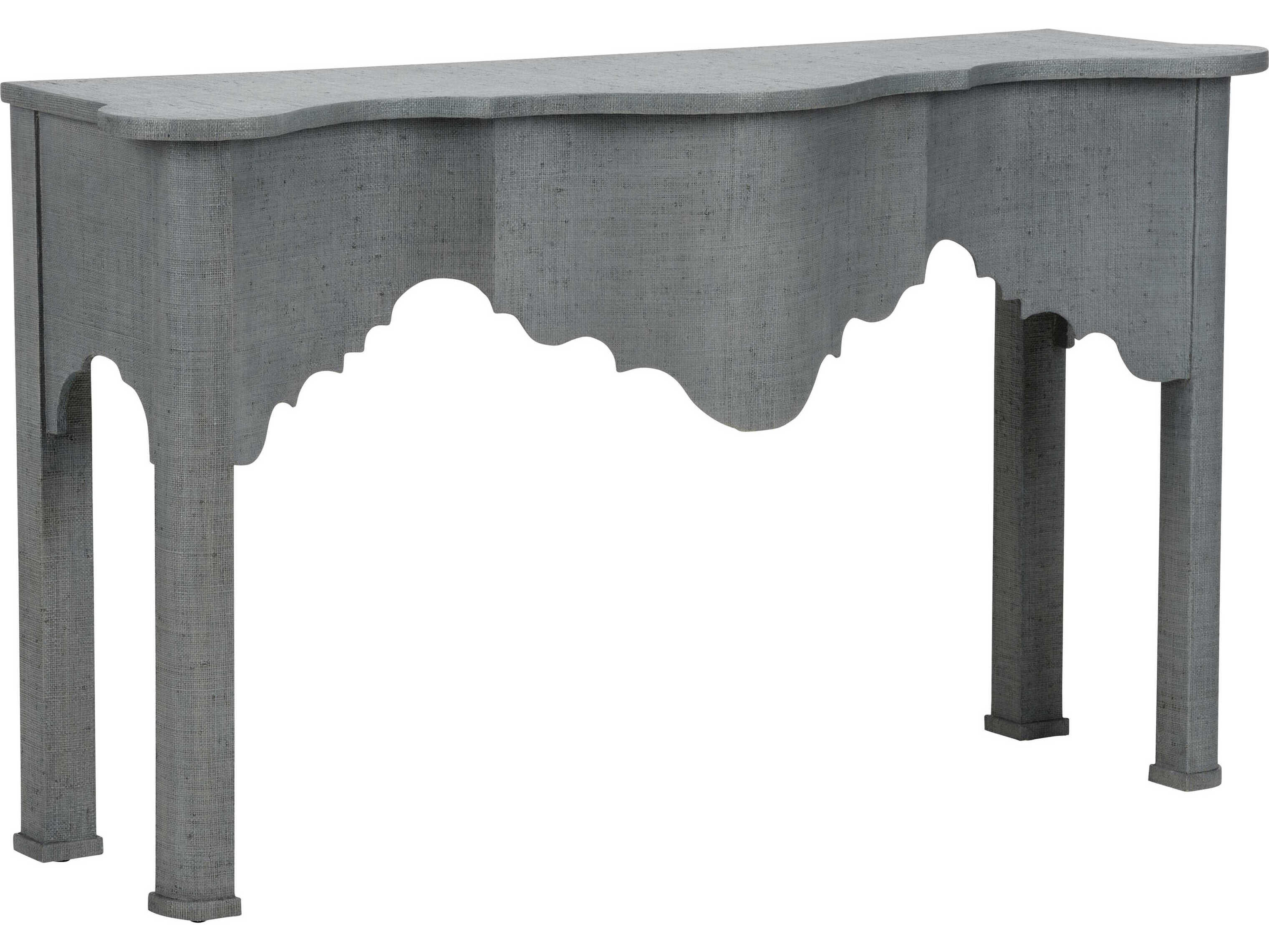 Chelsea House Jamie Merida Rattan Blue Kensington Console Table