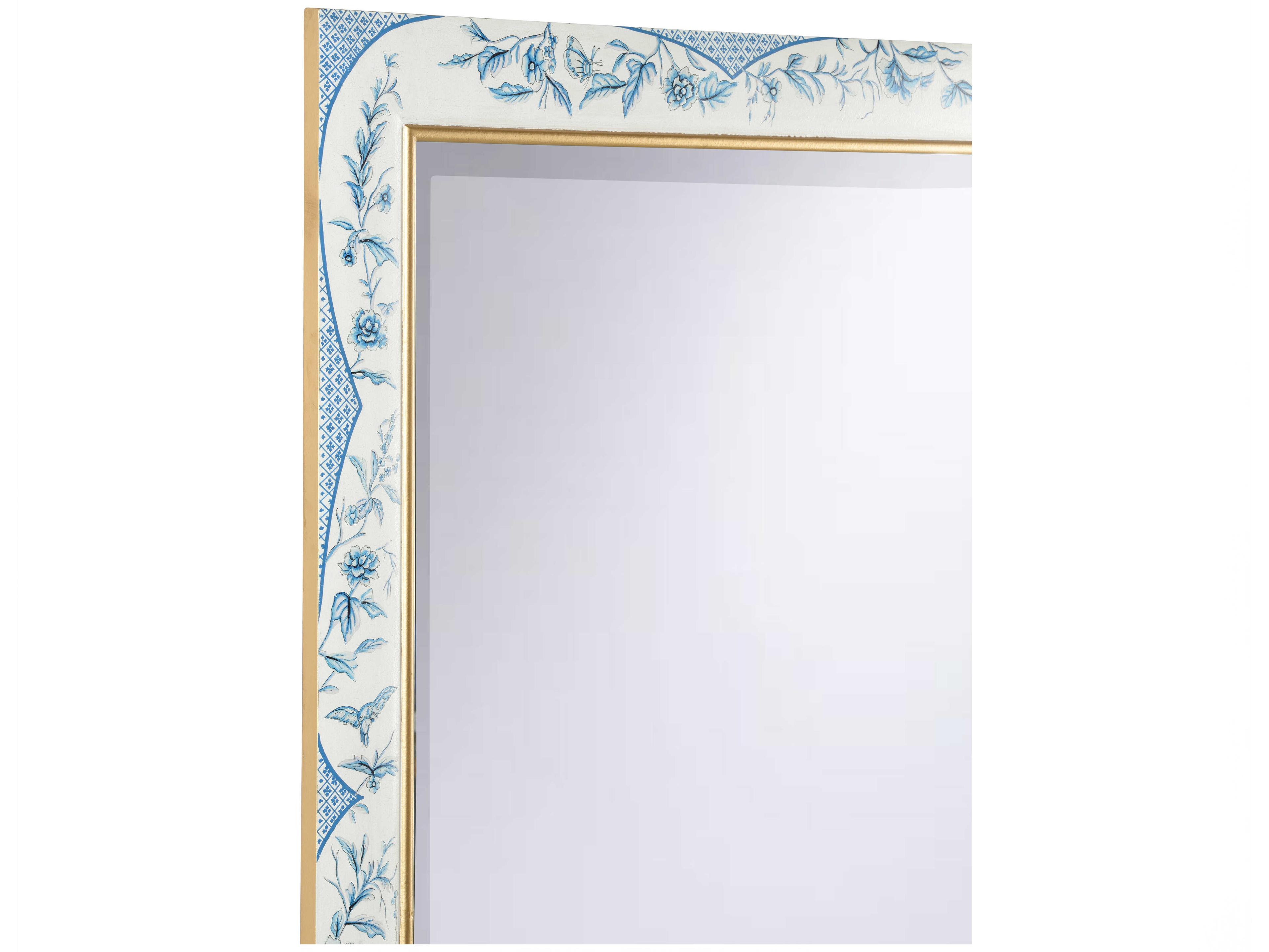Chelsea House Bagatelle Blue White Rectangular Wall Mirror