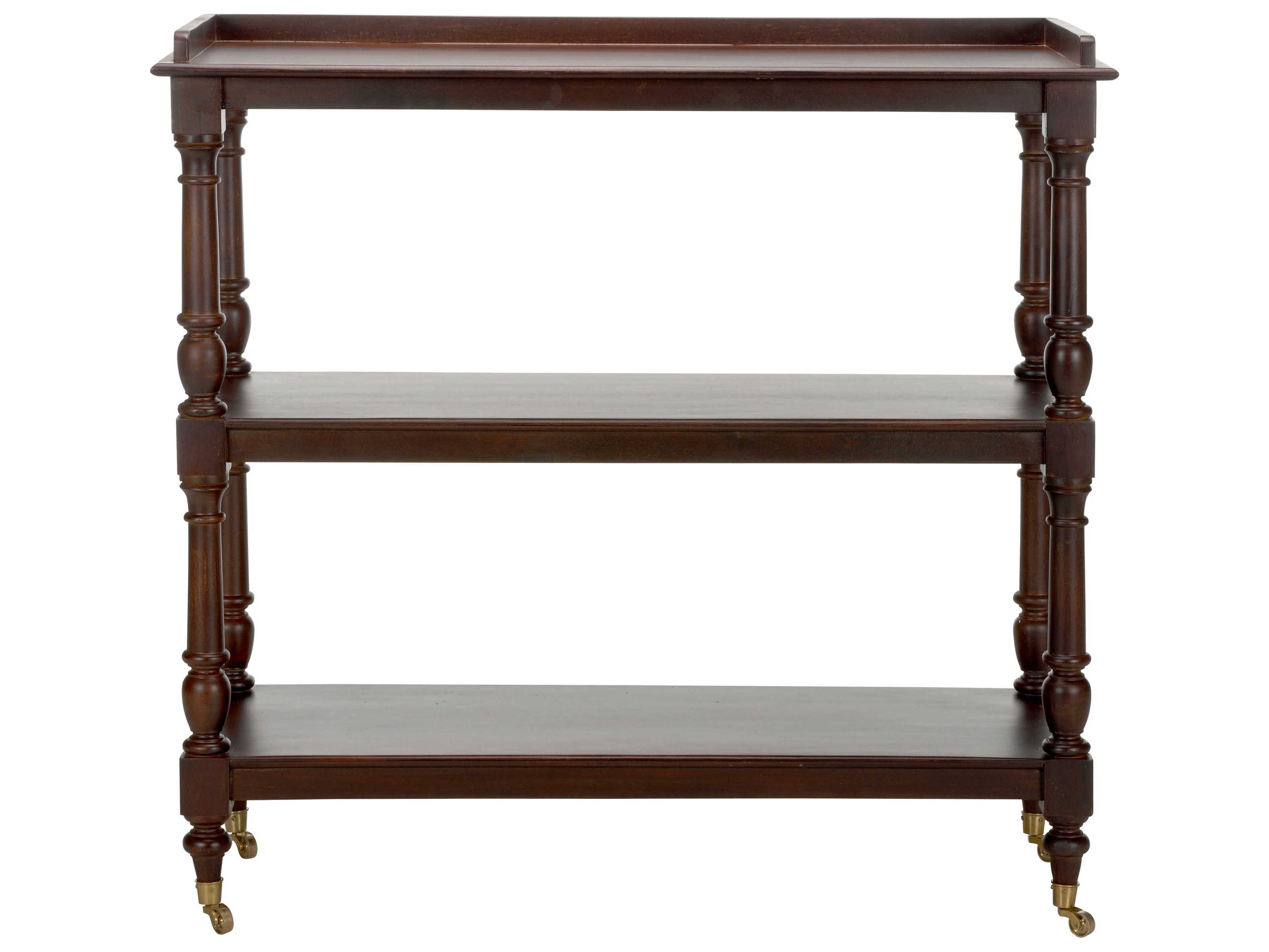 Chelsea House Wood Brown Mahogany Butlers Bar Cart