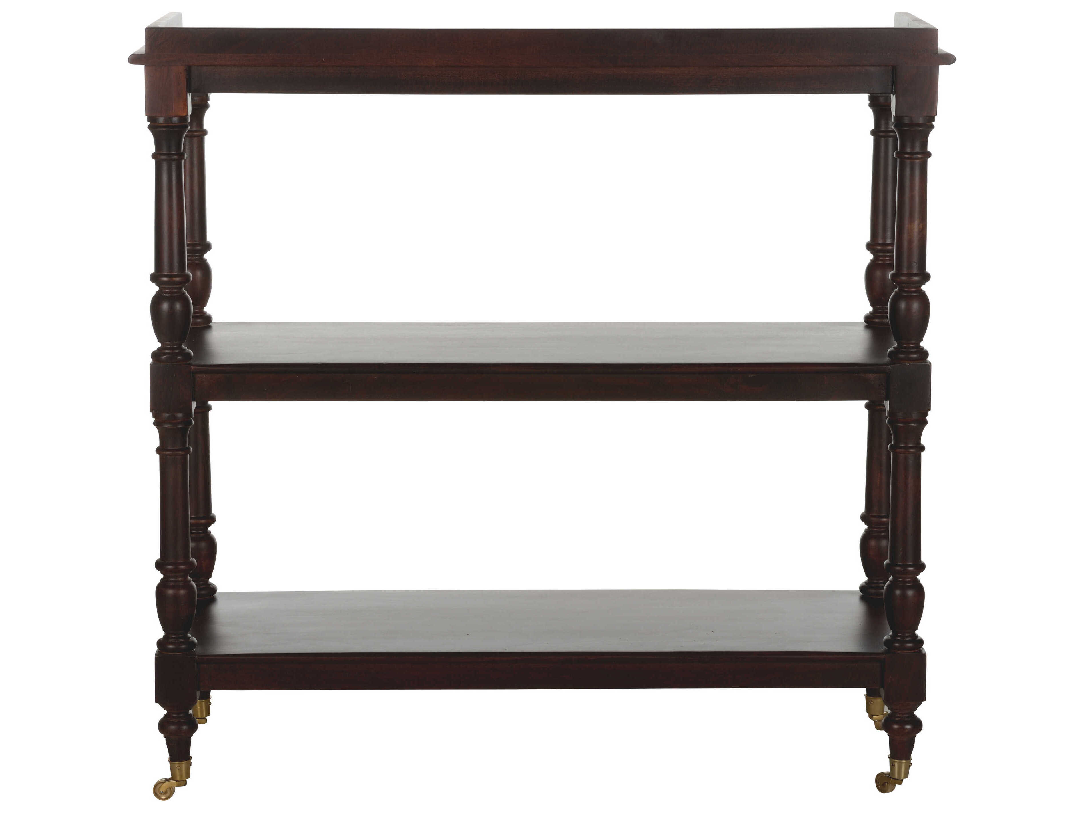 Chelsea House Wood Brown Mahogany Butlers Bar Cart