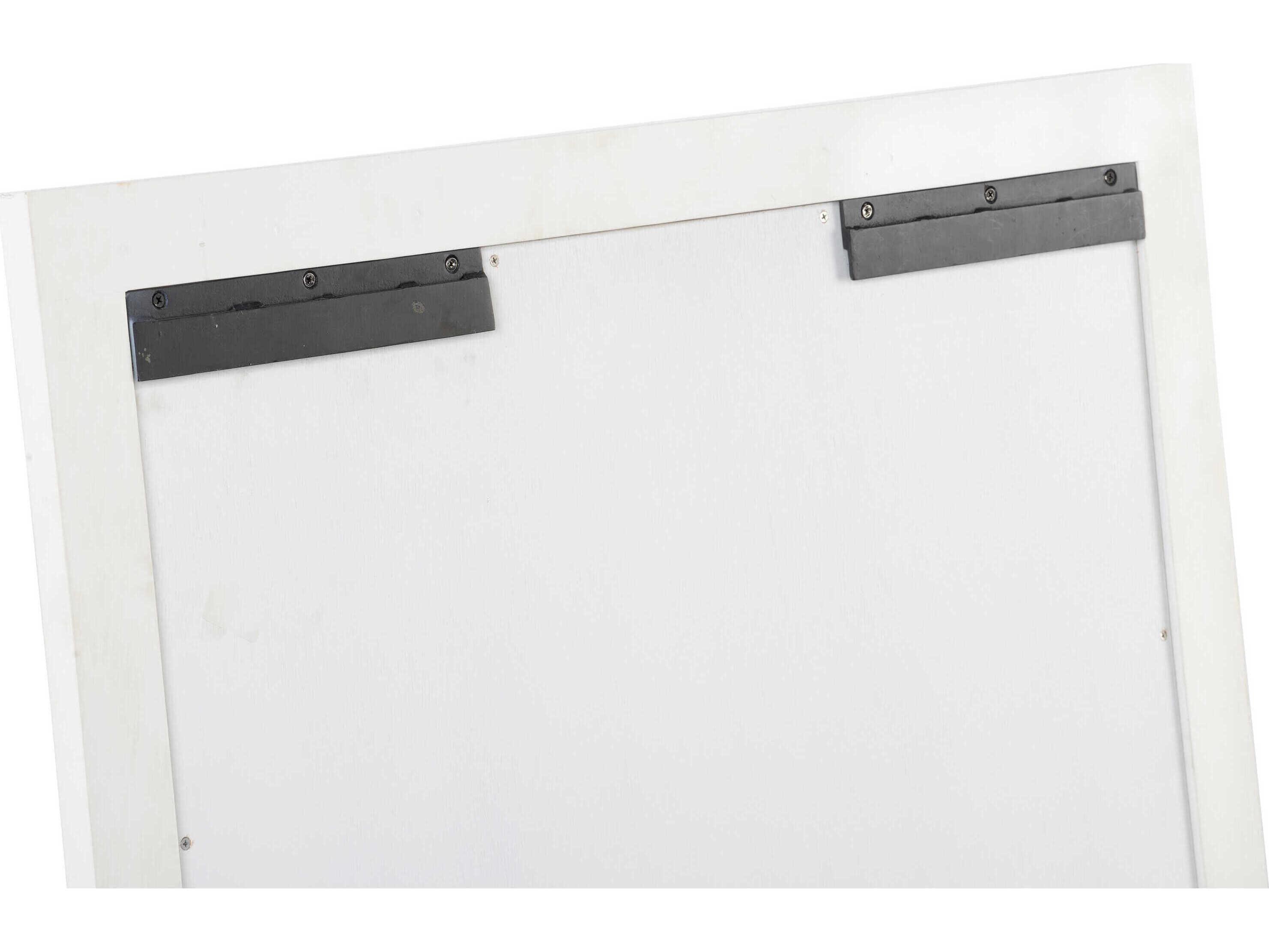 Chelsea House Jamie Merida Baldwin Jamie Merida White Antique Gold Leaf Rectangular Wall Mirror