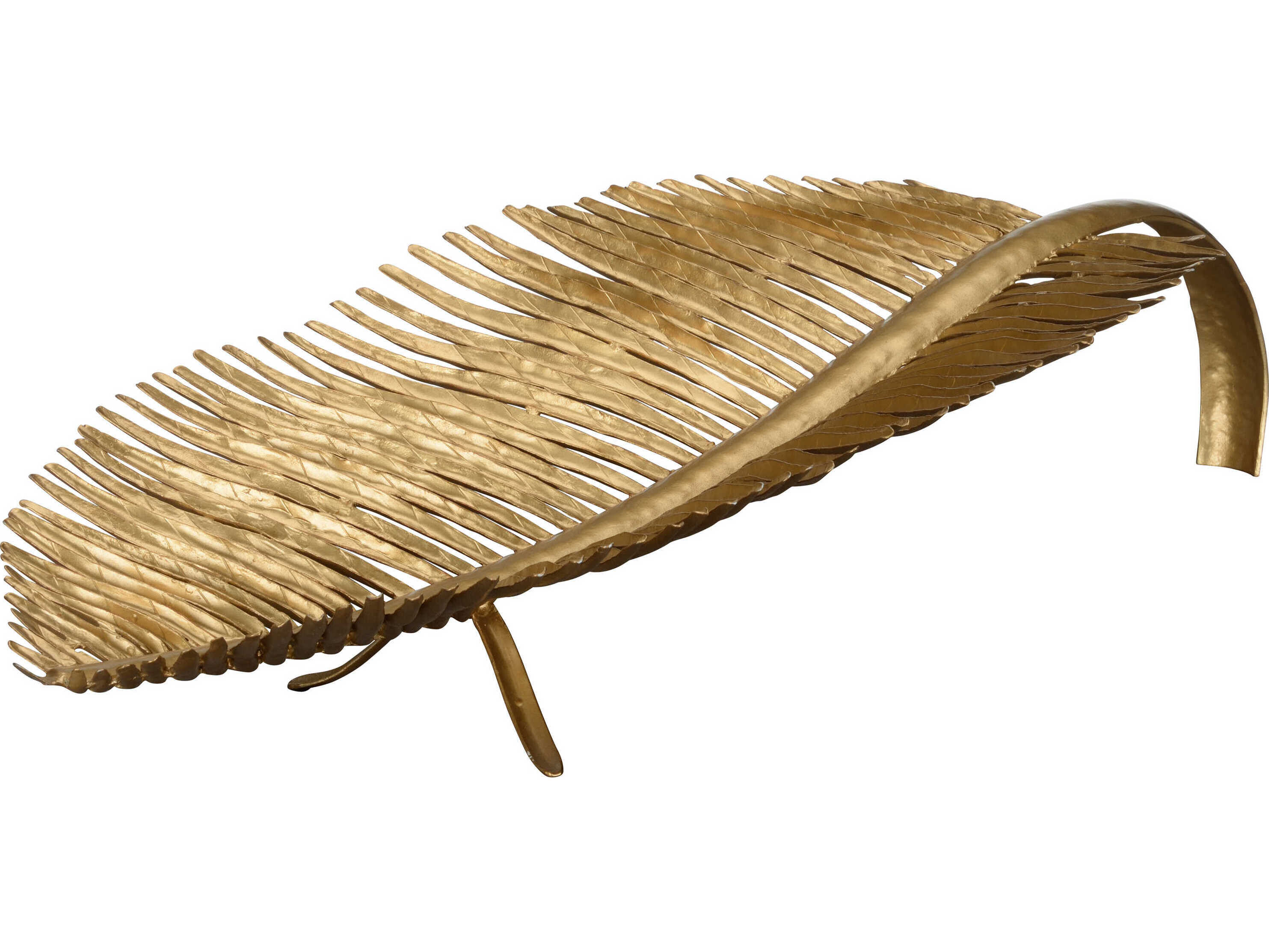 Chelsea House Metallic Gold Palm Leaf Fruit Decorative Bowl