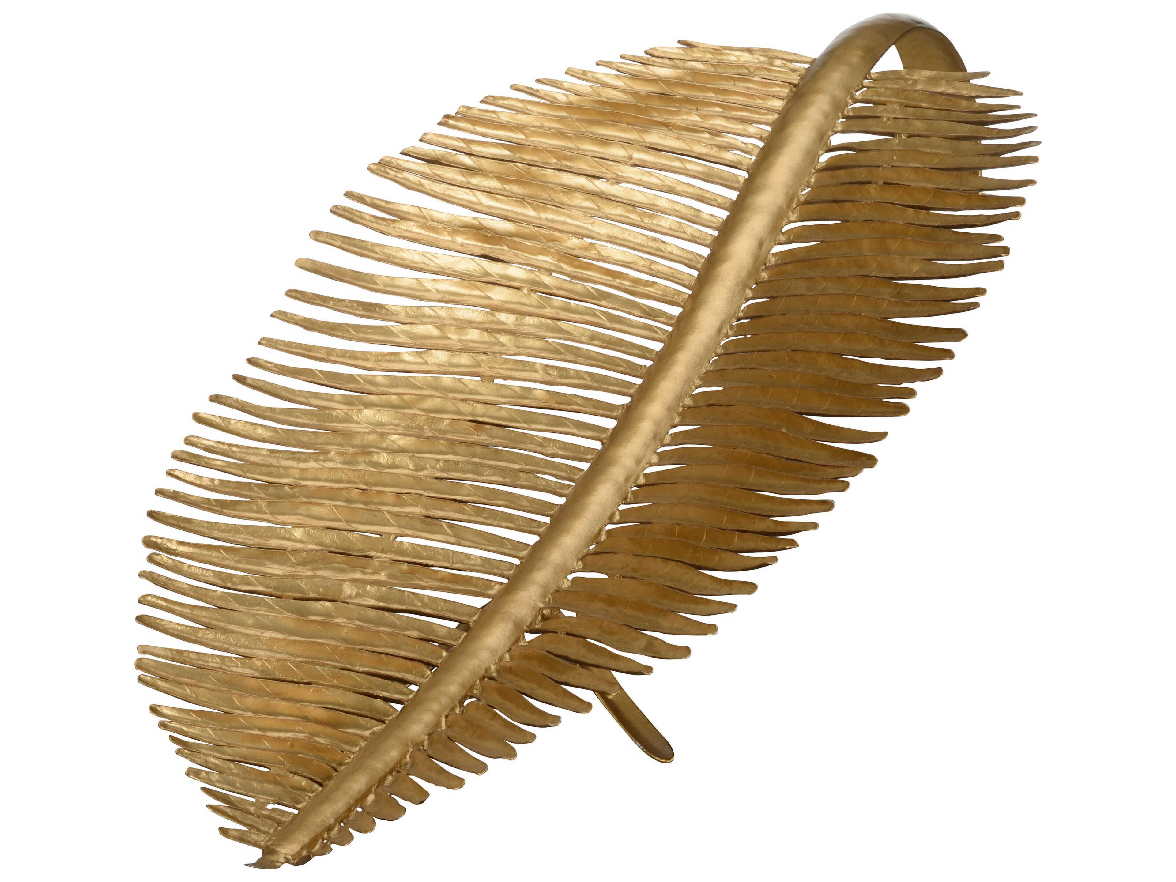 Chelsea House Metallic Gold Palm Leaf Fruit Decorative Bowl