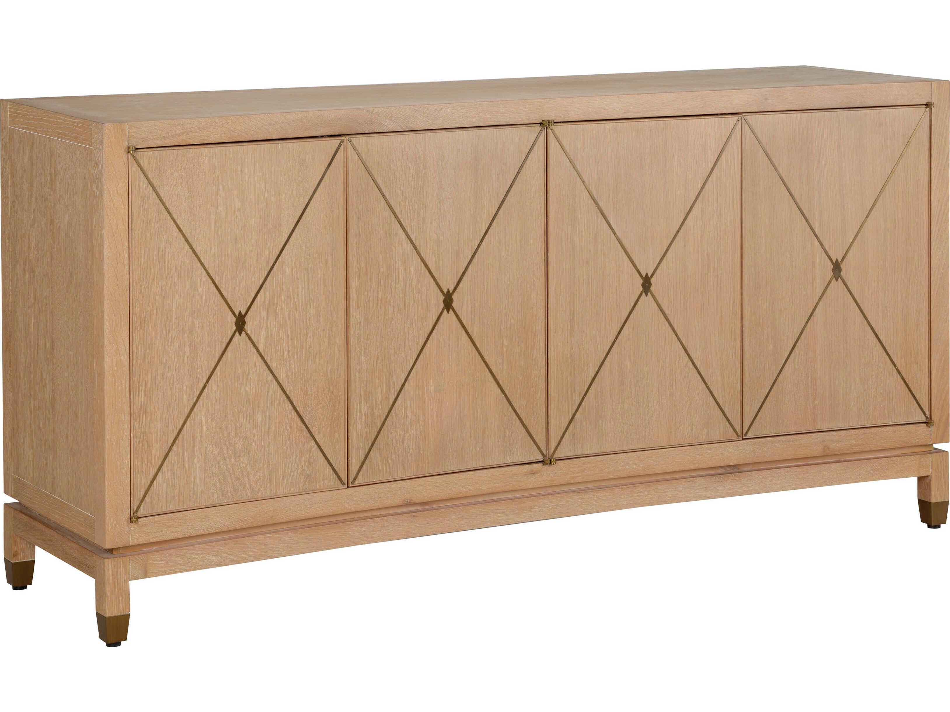 Chelsea House Jamie Merida Rectangular Wood Oak Coffee Bronze Brentwood Console Table